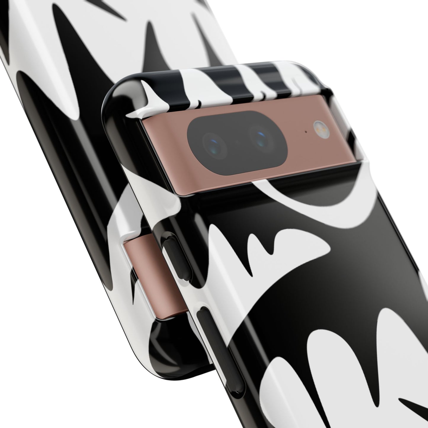 Tough Cases: Bold Black & White Monster Design Phone Case for Trendsetters