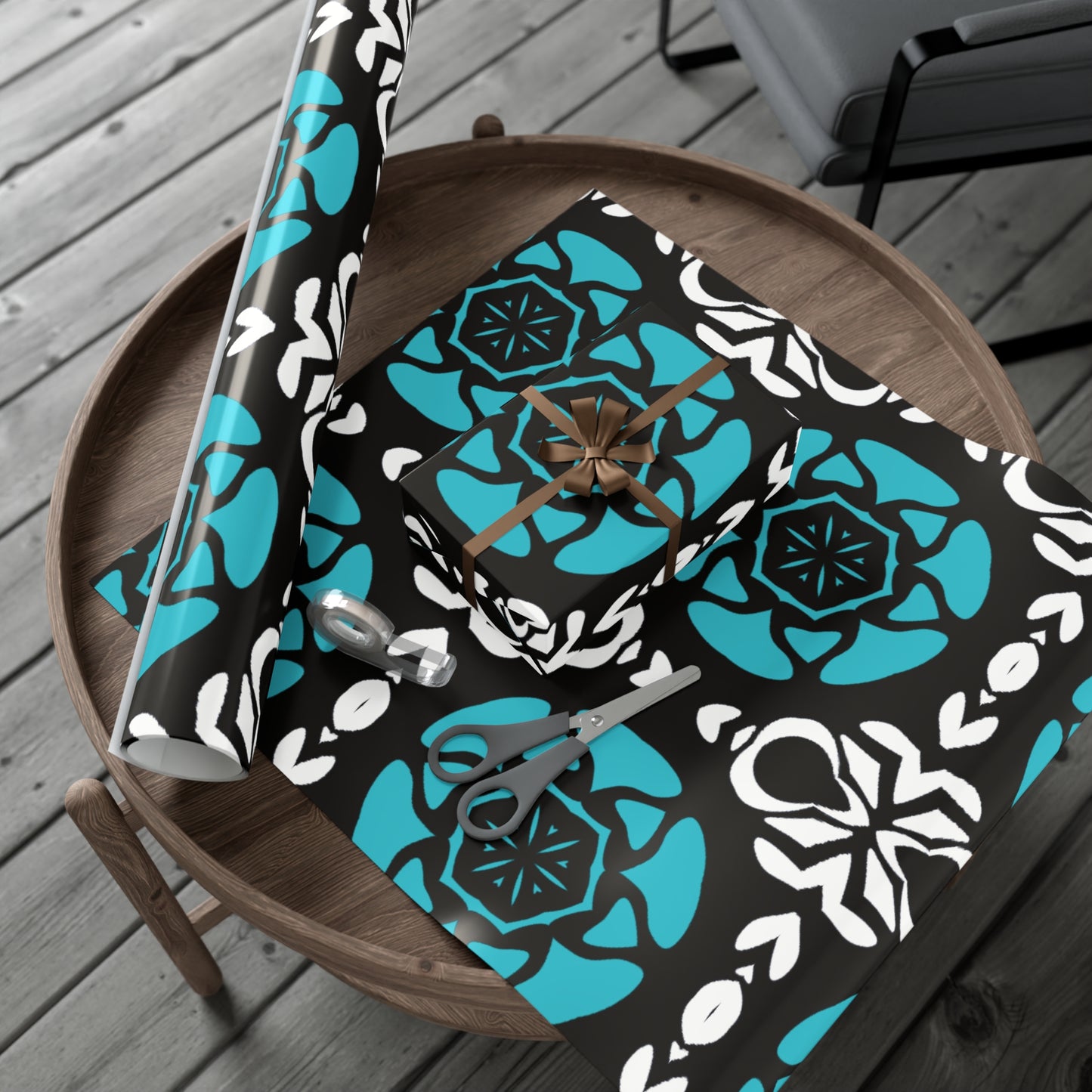 Festive Gift Wrap Papers - Colorful Geometric Pattern for Holidays & Celebrations