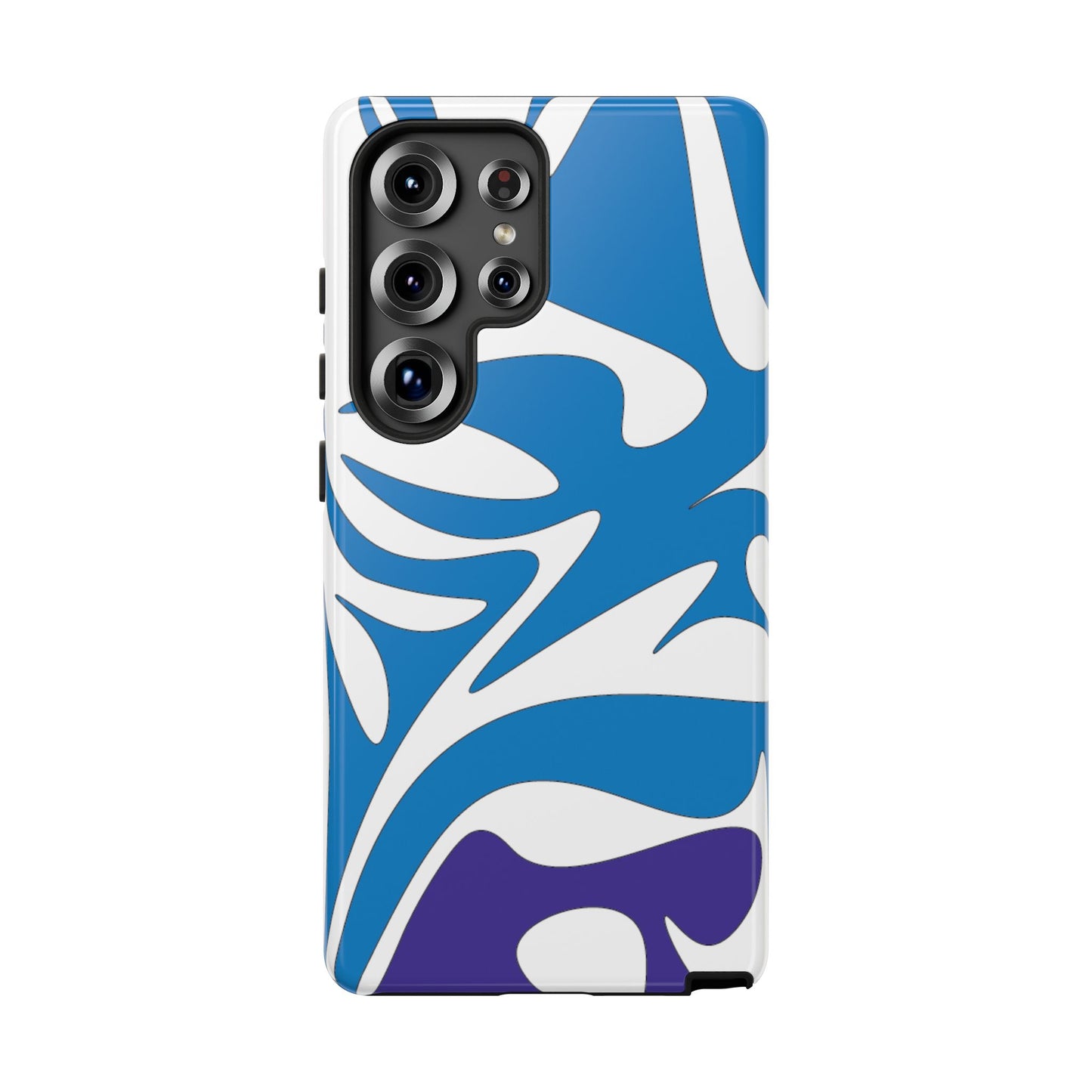 Stylish Tough Phone Case - Blue Abstract Design