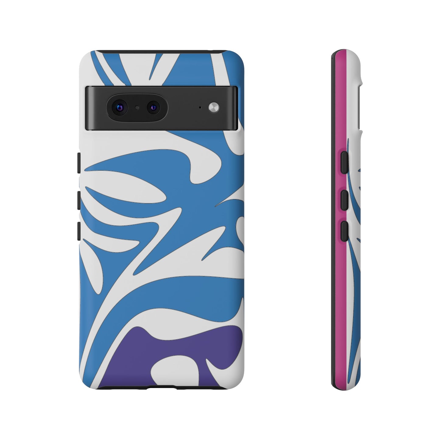 Stylish Tough Phone Case - Blue Abstract Design