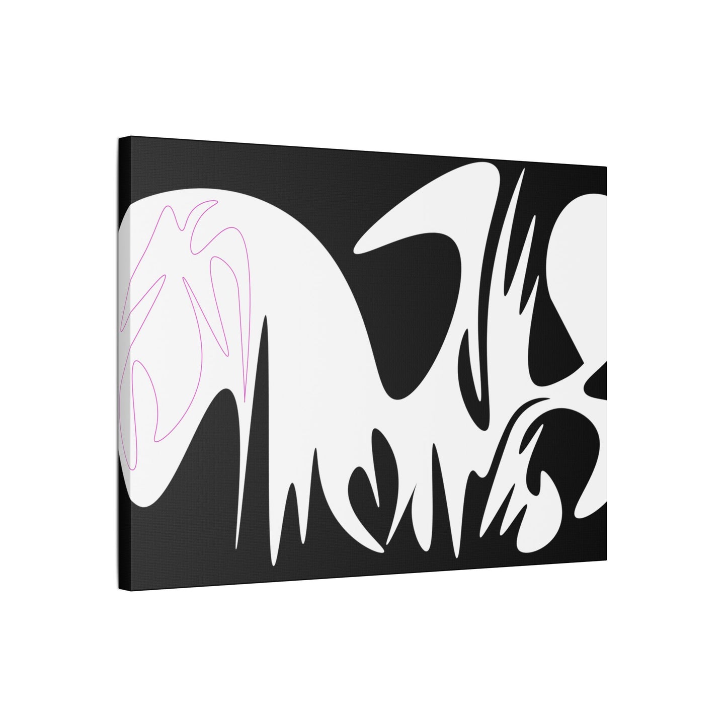 Abstract Art Canvas Print - Modern Black and White Wall Decor