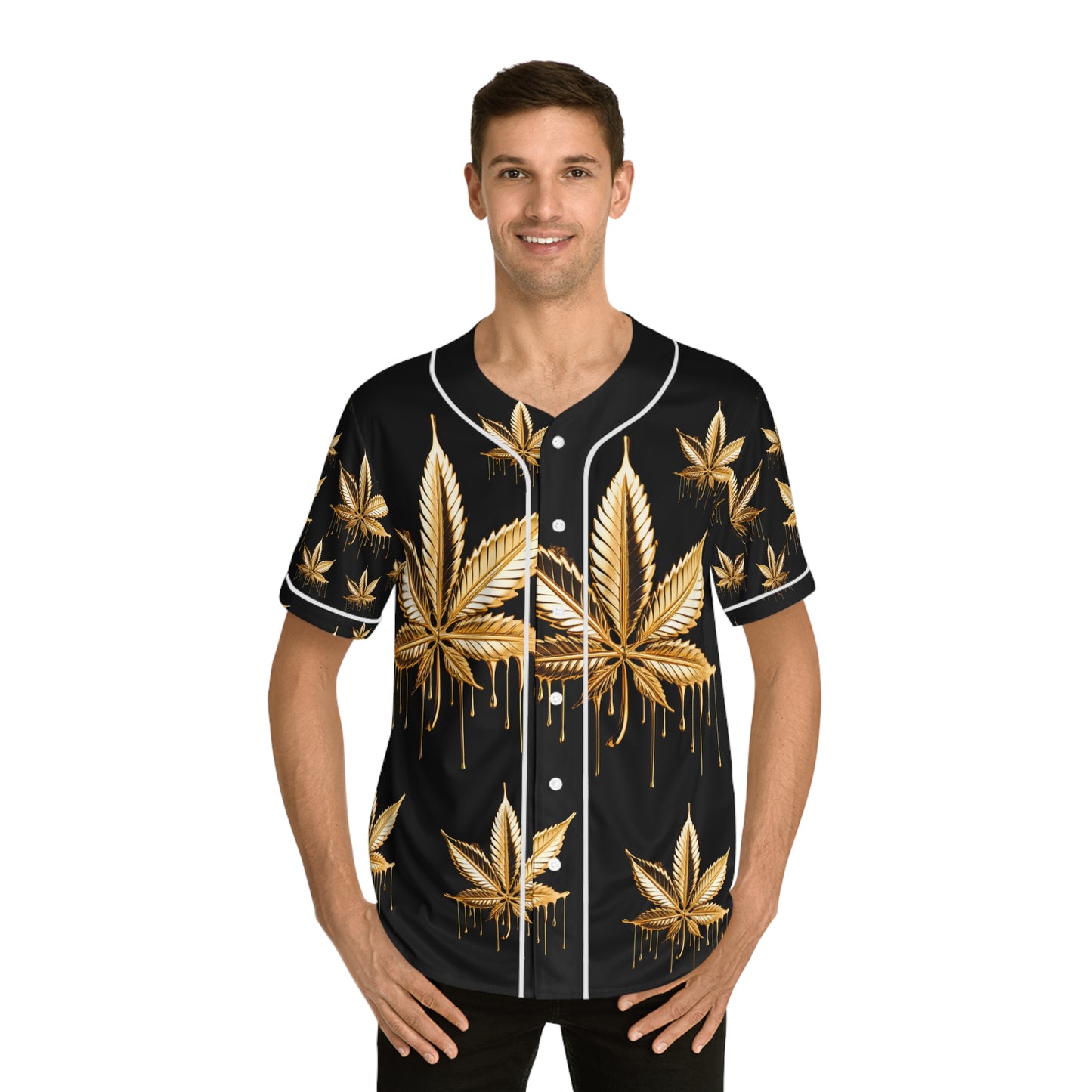 Baseball Jersey - Elegant Cannabis Design