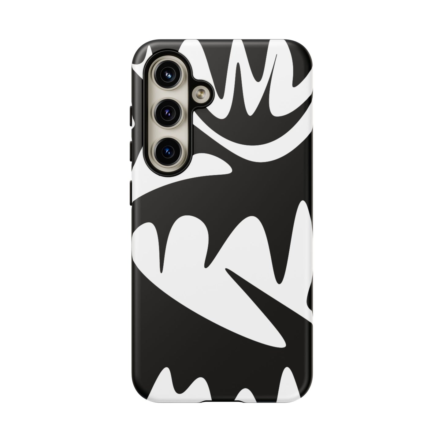 Tough Cases: Bold Black & White Monster Design Phone Case for Trendsetters