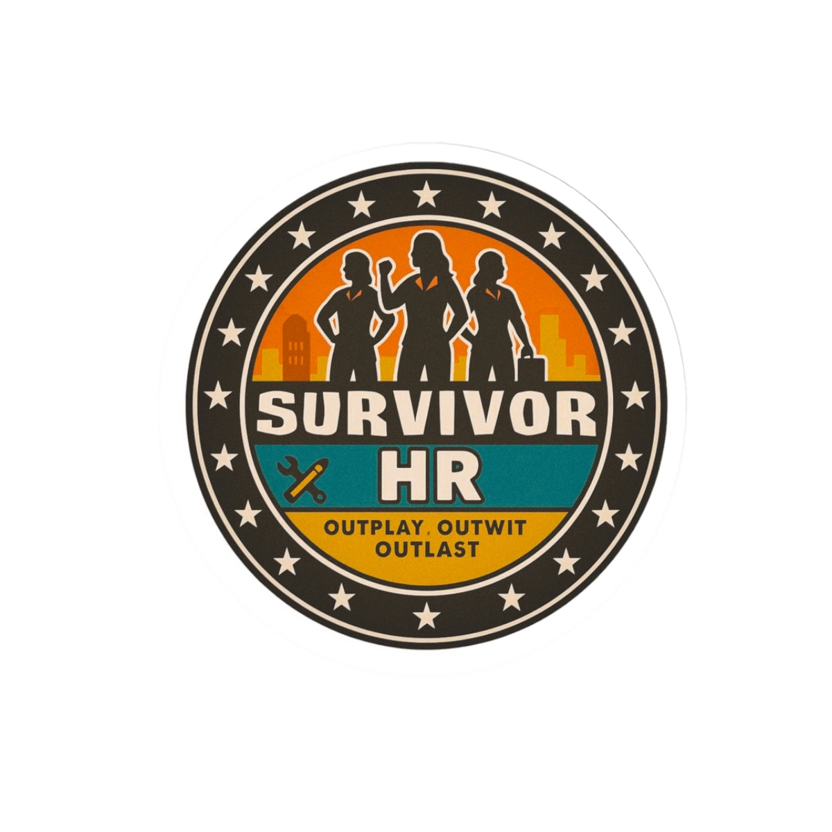 Survivor-Themed Kiss-Cut Stickers for HR Professionals, Fun Motivational Decals for Team Spirit, Ideal for Gifts, Office Decor, and [...]
