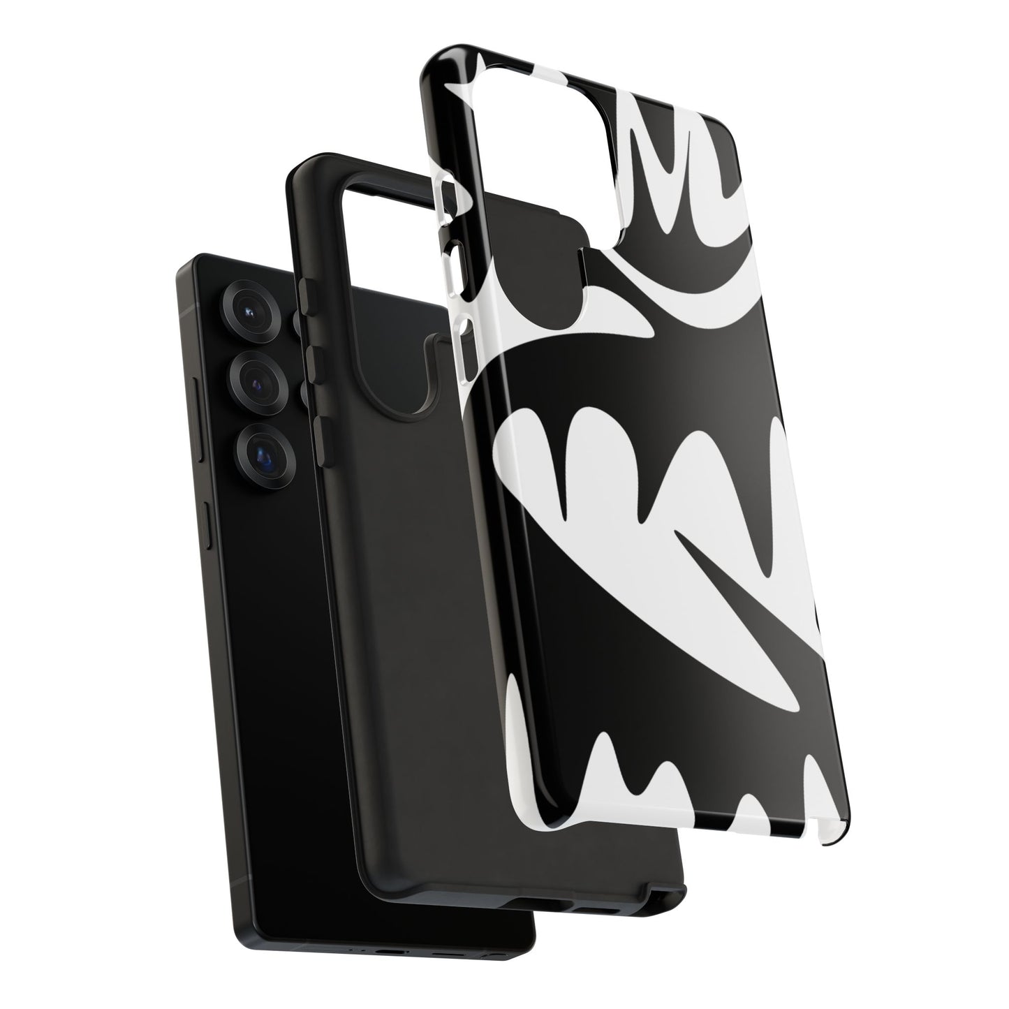 Tough Cases: Bold Black & White Monster Design Phone Case for Trendsetters