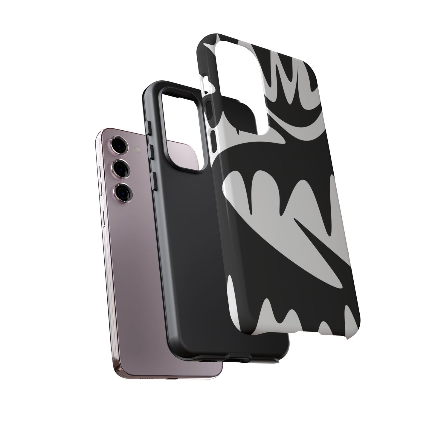 Tough Cases: Bold Black & White Monster Design Phone Case for Trendsetters