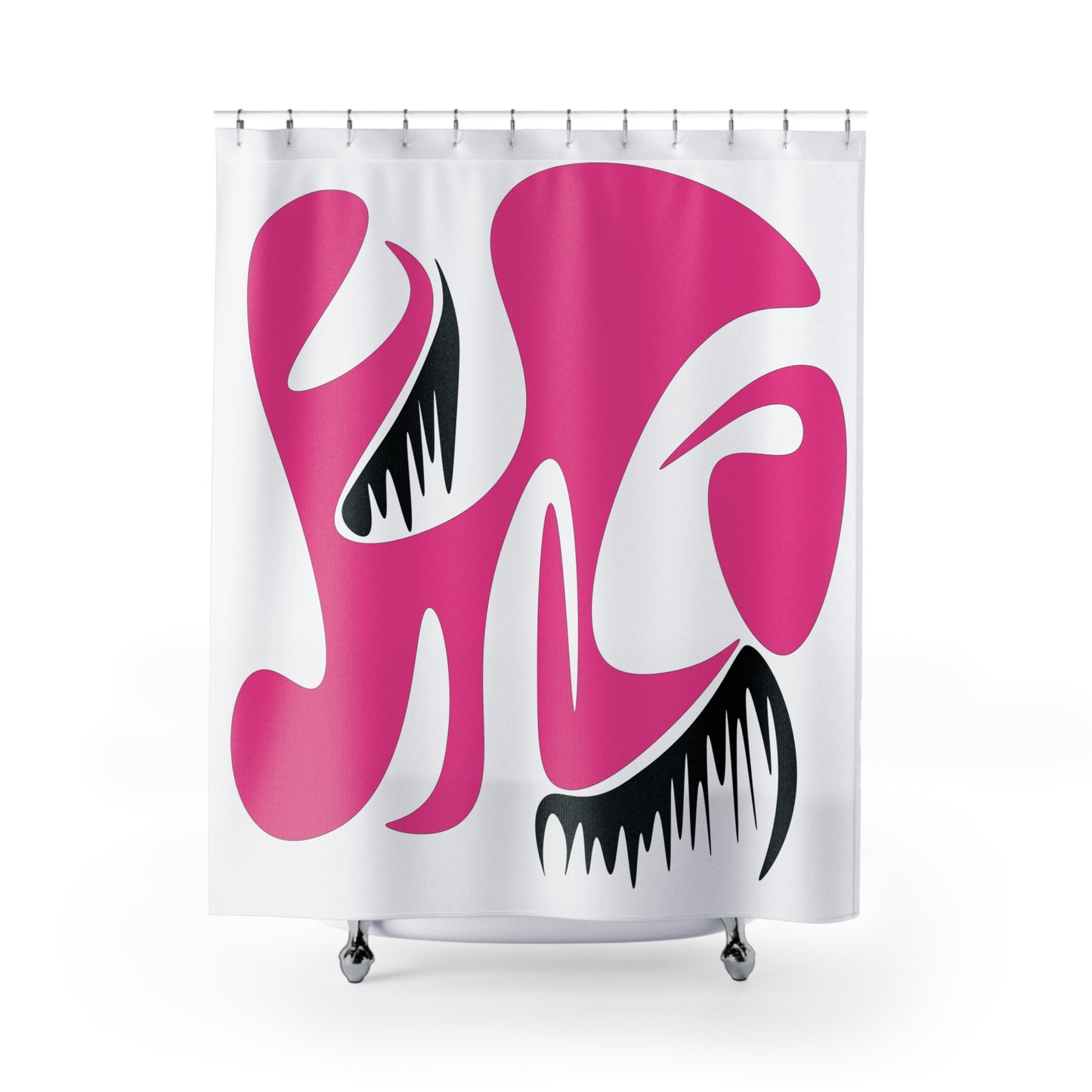 Modern Abstract Pink Shower Curtain - Stylish Bathroom Decor