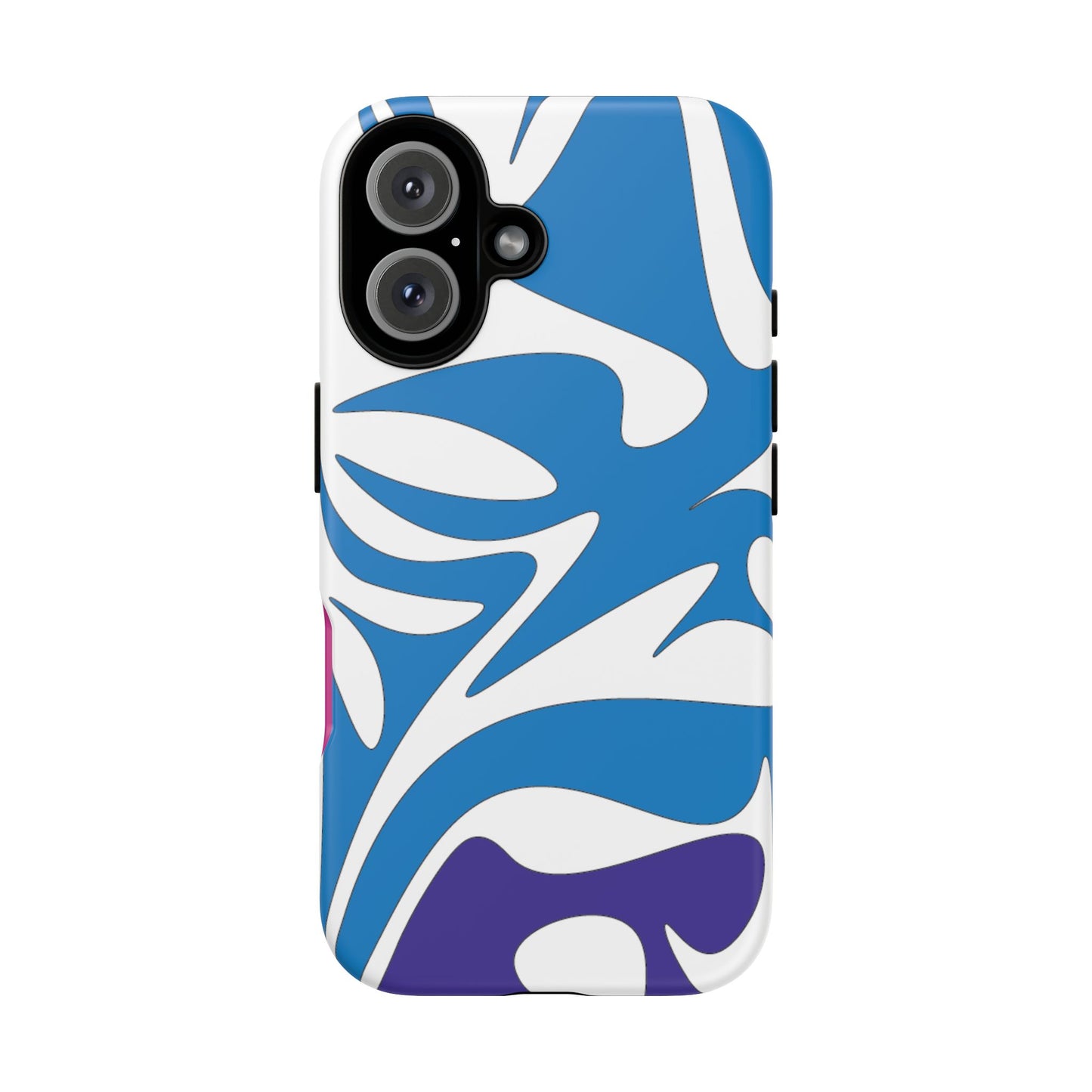 Stylish Tough Phone Case - Blue Abstract Design