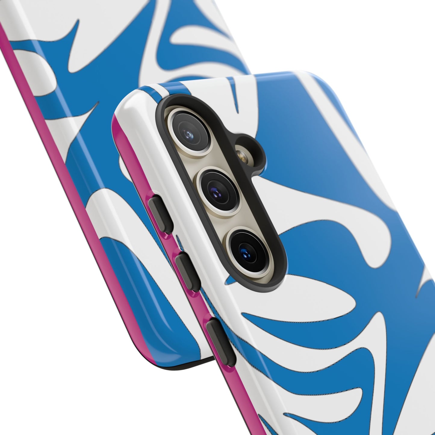 Stylish Tough Phone Case - Blue Abstract Design