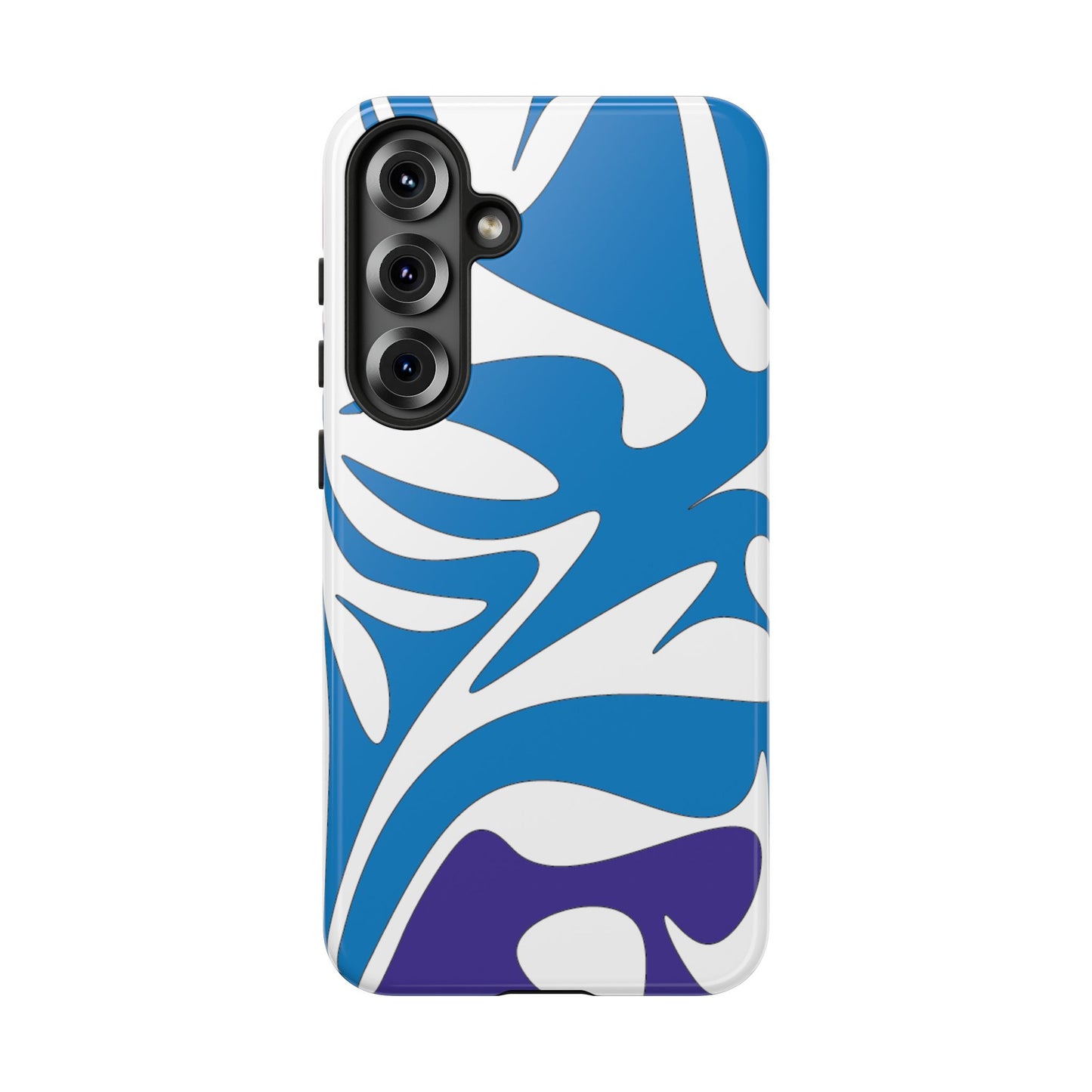 Stylish Tough Phone Case - Blue Abstract Design