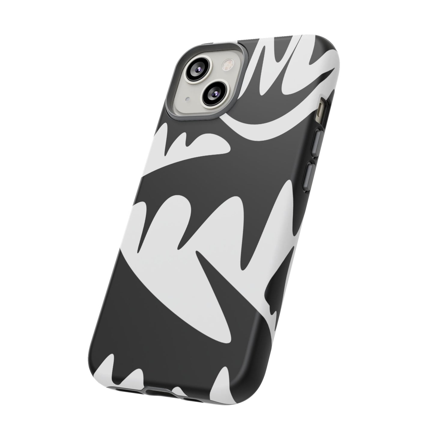 Tough Cases: Bold Black & White Monster Design Phone Case for Trendsetters