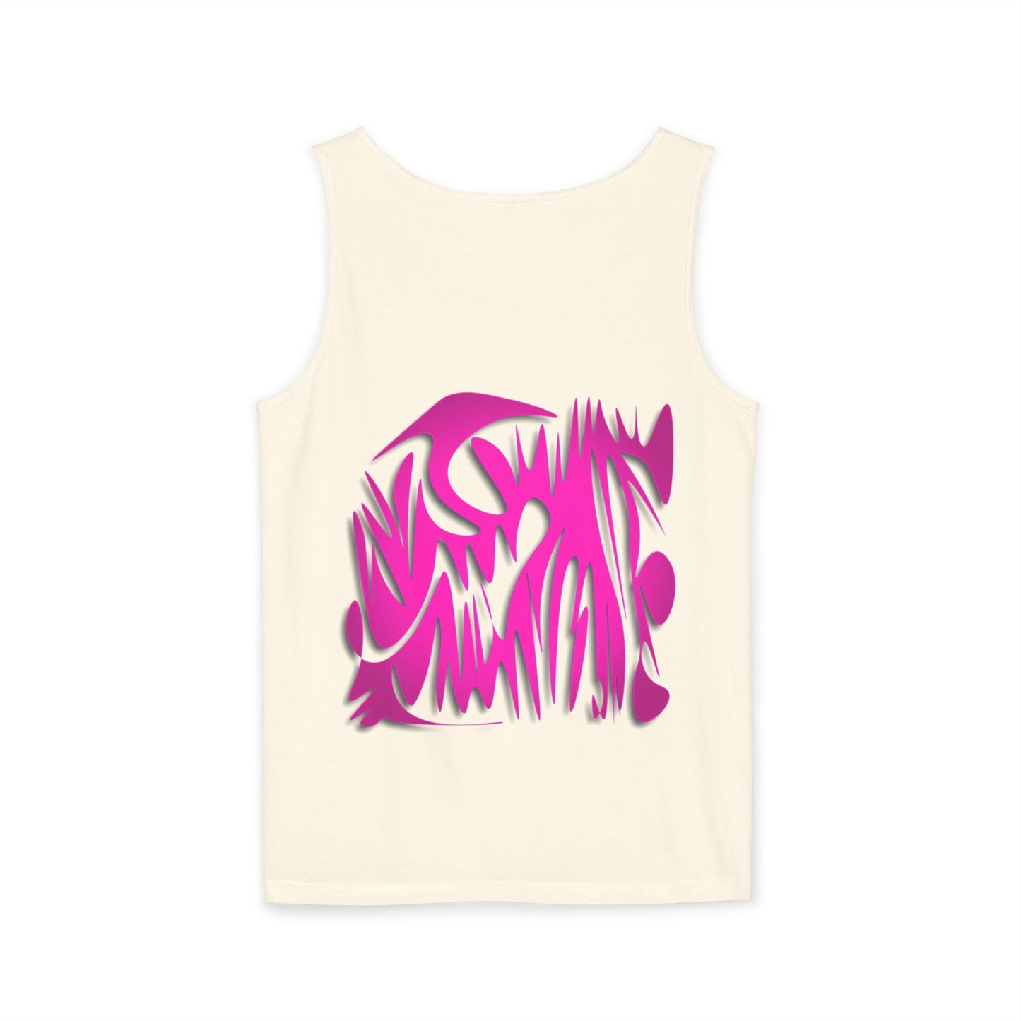 Vibrant Unisex Garment-Dyed Tank Top with Abstract Design