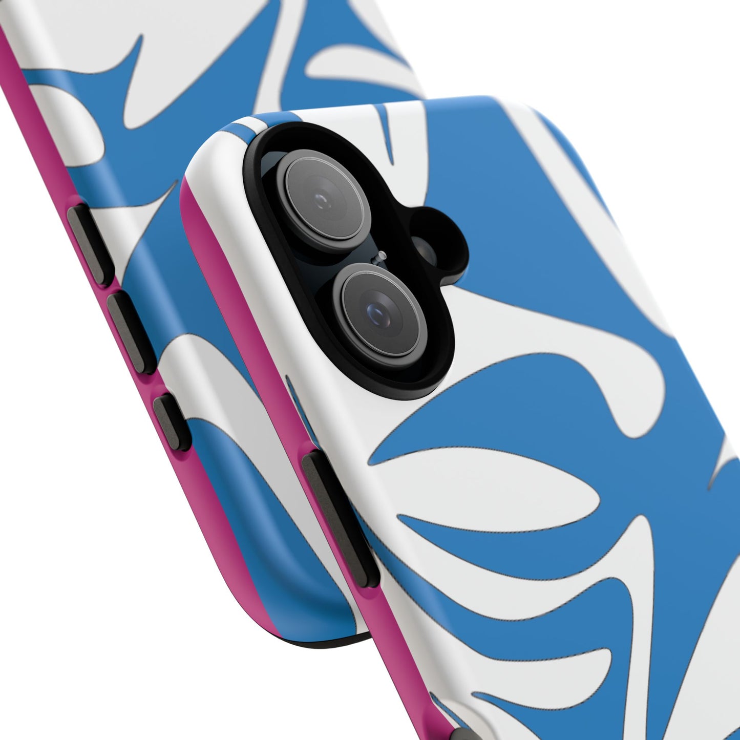 Stylish Tough Phone Case - Blue Abstract Design