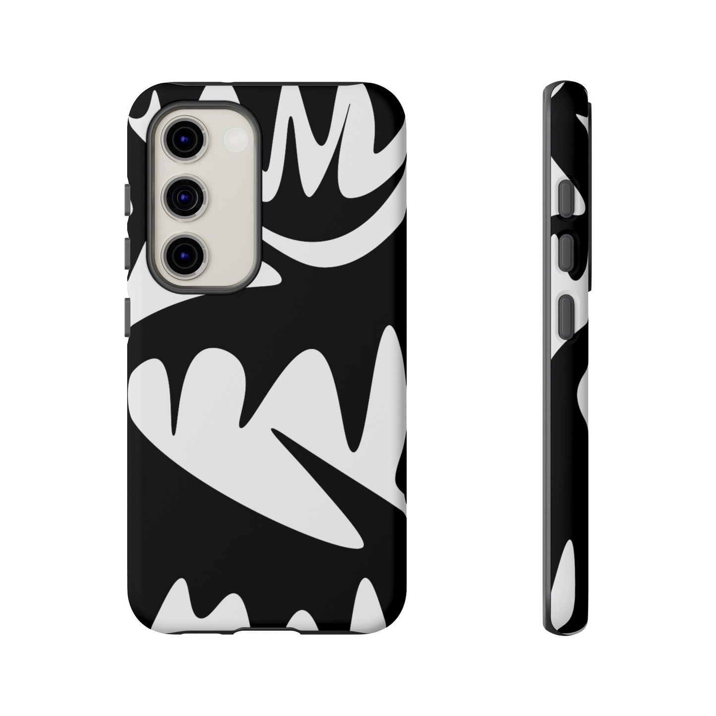 Tough Cases: Bold Black & White Monster Design Phone Case for Trendsetters