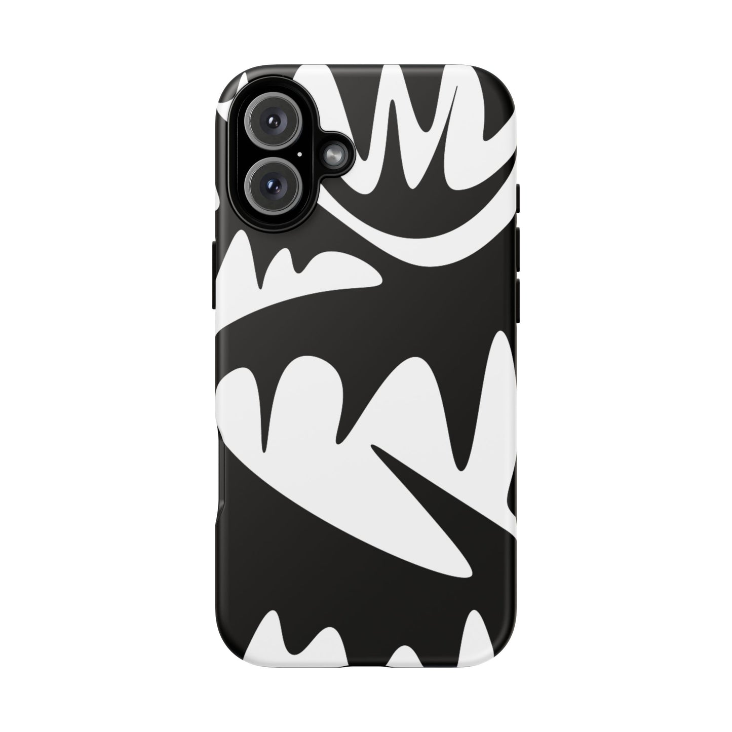 Tough Cases: Bold Black & White Monster Design Phone Case for Trendsetters