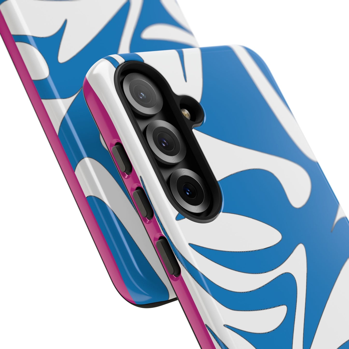 Stylish Tough Phone Case - Blue Abstract Design