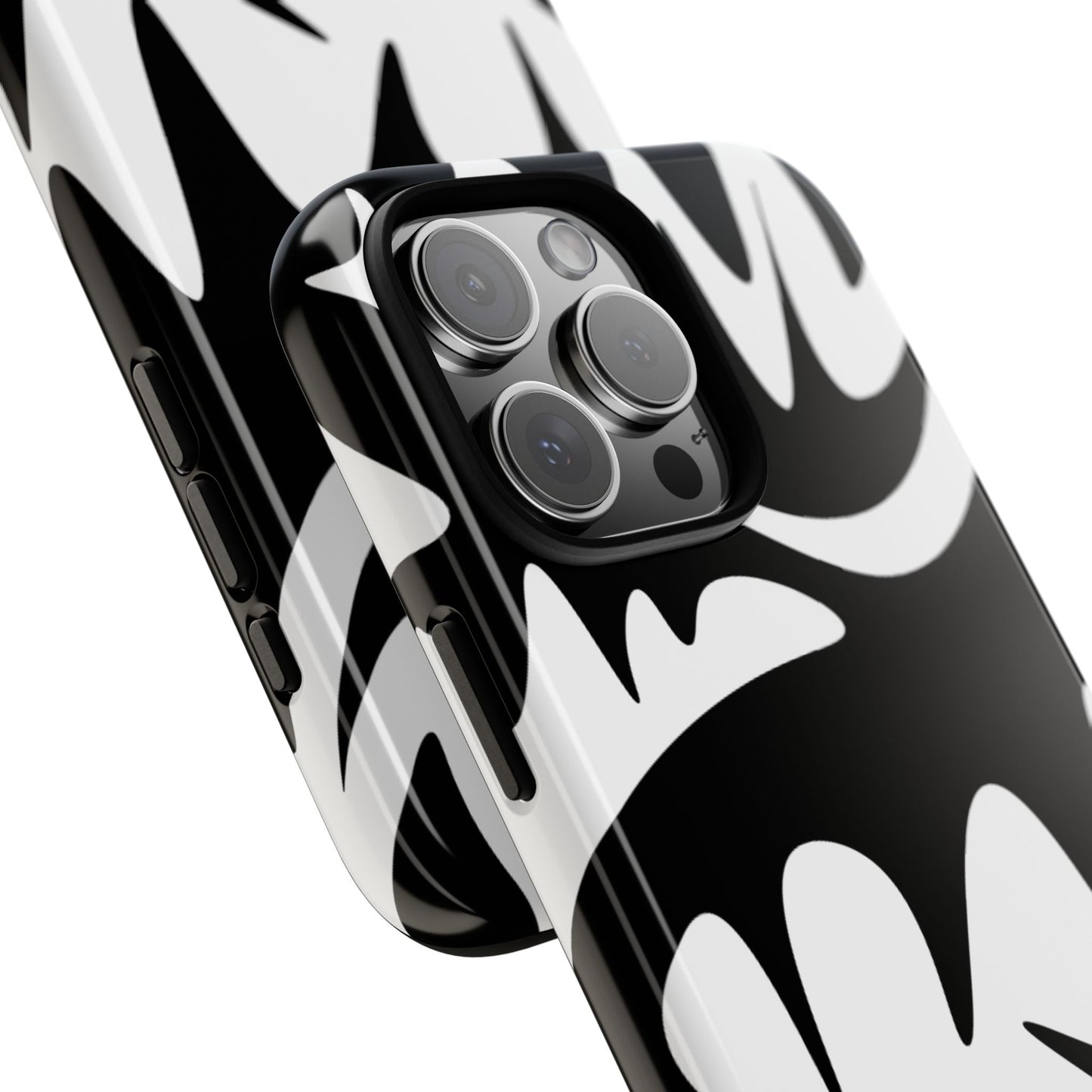 Tough Cases: Bold Black & White Monster Design Phone Case for Trendsetters