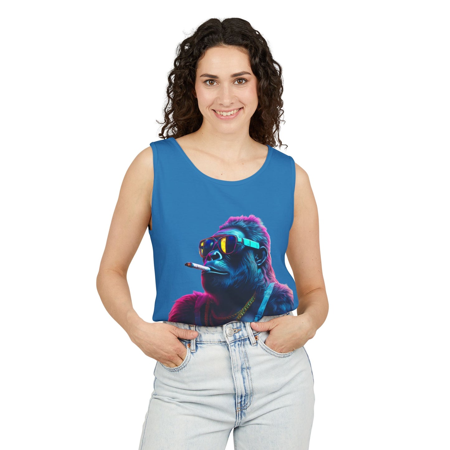 Four Two Zero Gorilla Tank Top - Unisex Garment-Dyed Summer Wear