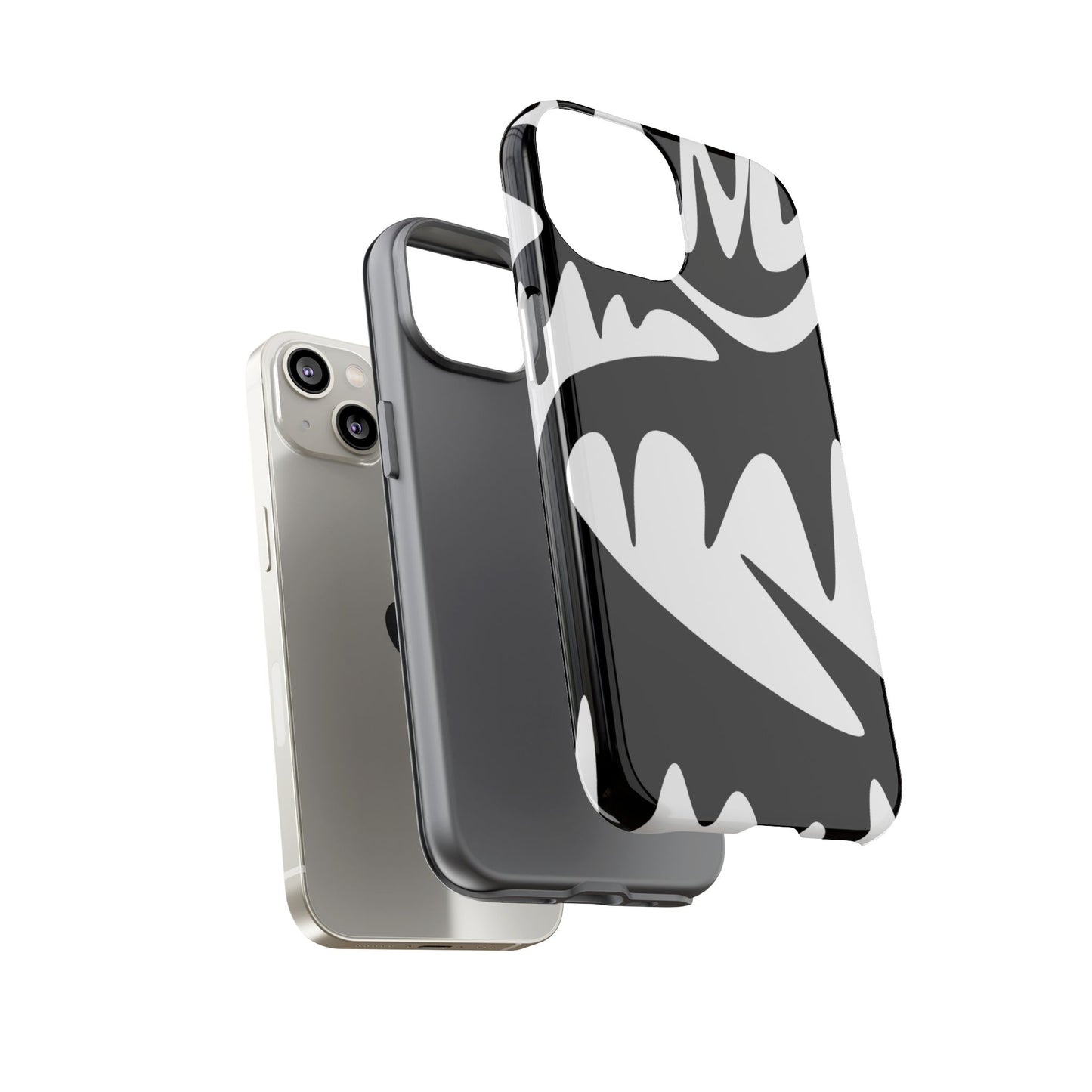 Tough Cases: Bold Black & White Monster Design Phone Case for Trendsetters
