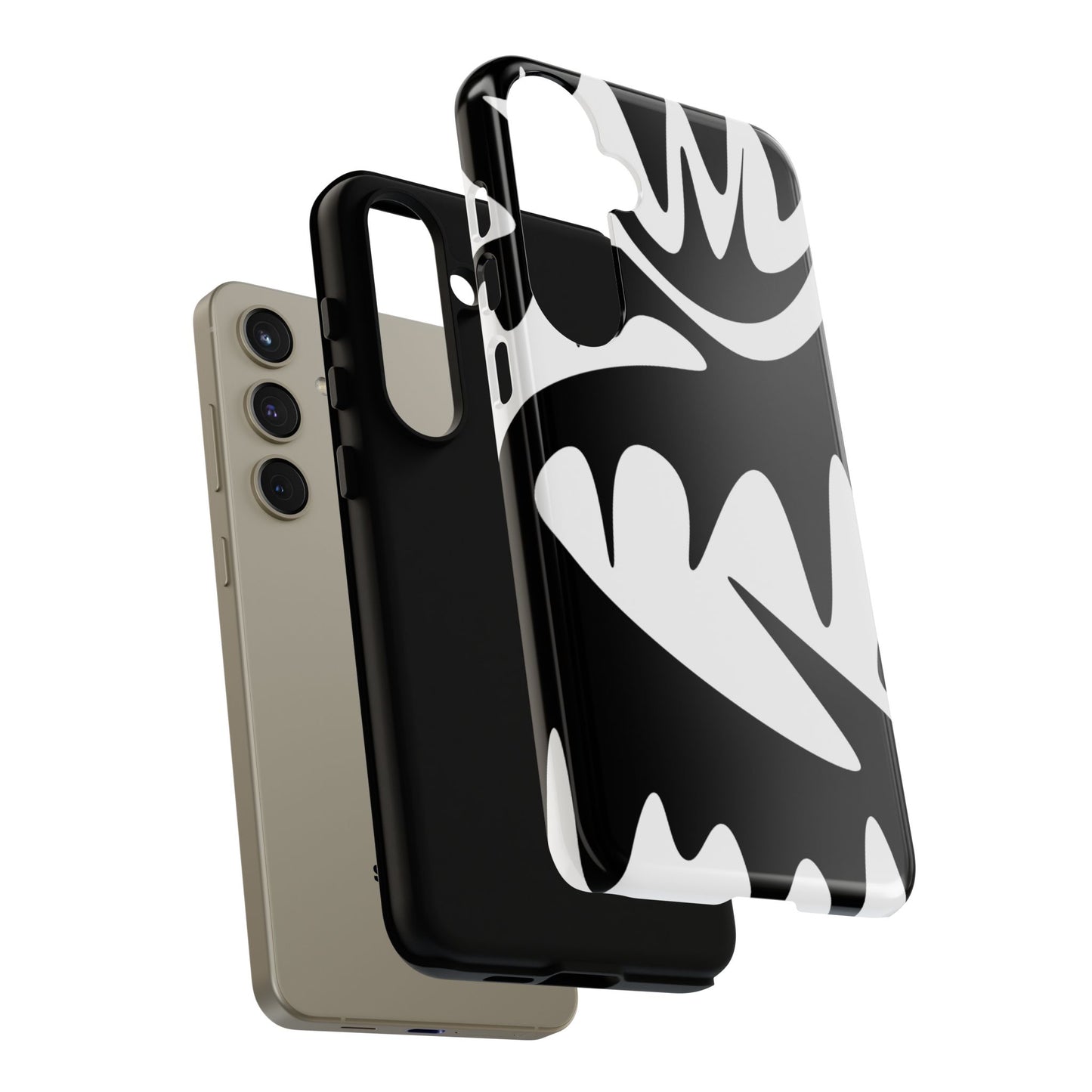 Tough Cases: Bold Black & White Monster Design Phone Case for Trendsetters