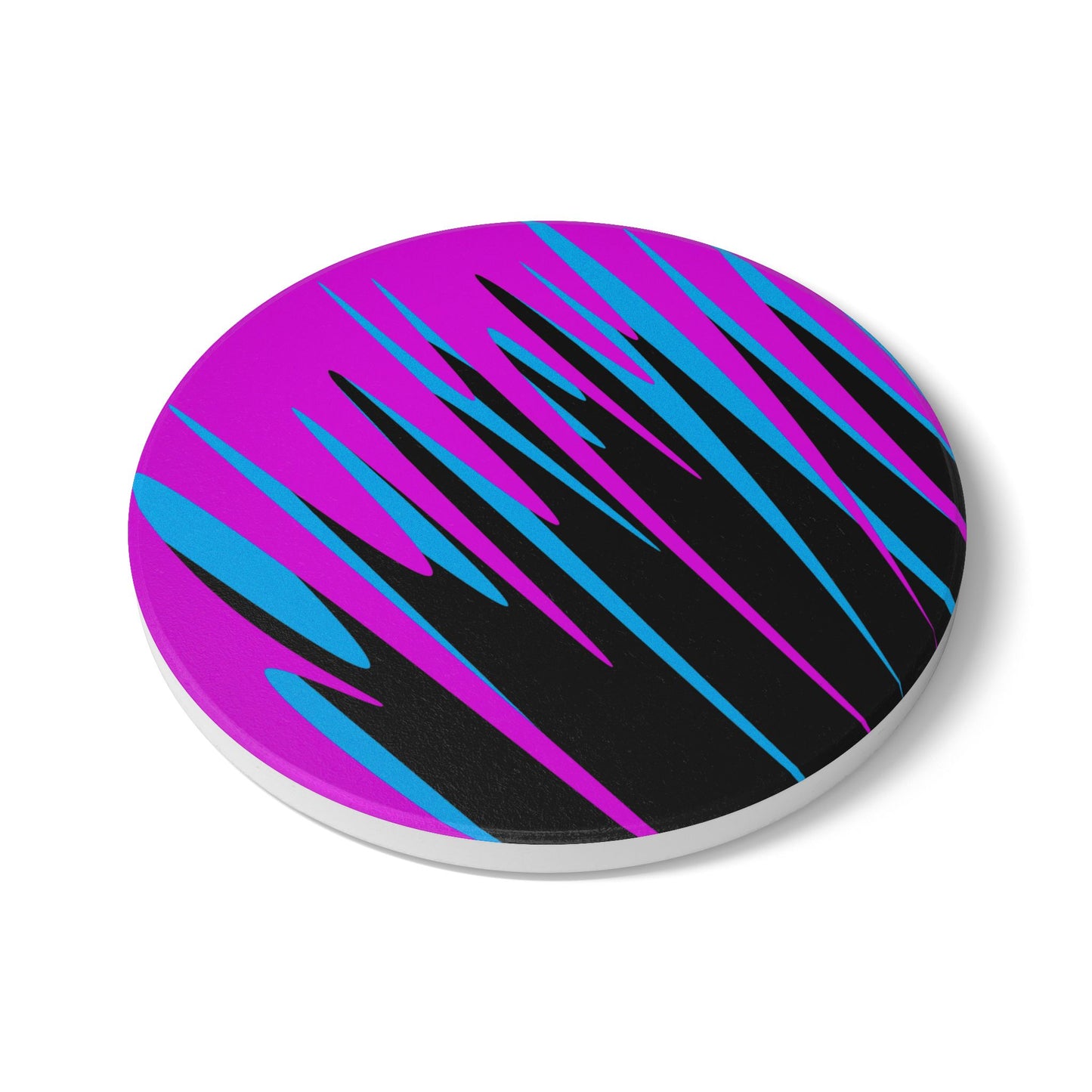 Modern Blue Abstract Ceramic Coaster - Stylish Drinkware Accessory for Home Decor