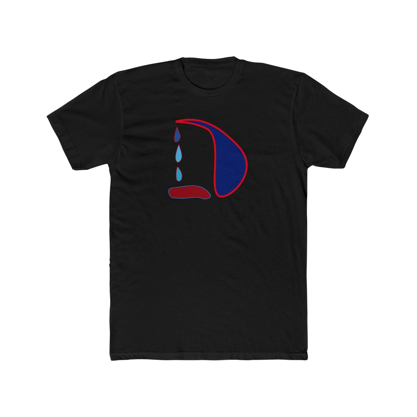 Unisex Cotton Crew Tee - Playful Dripping Design - Casual Comfort T-Shirt