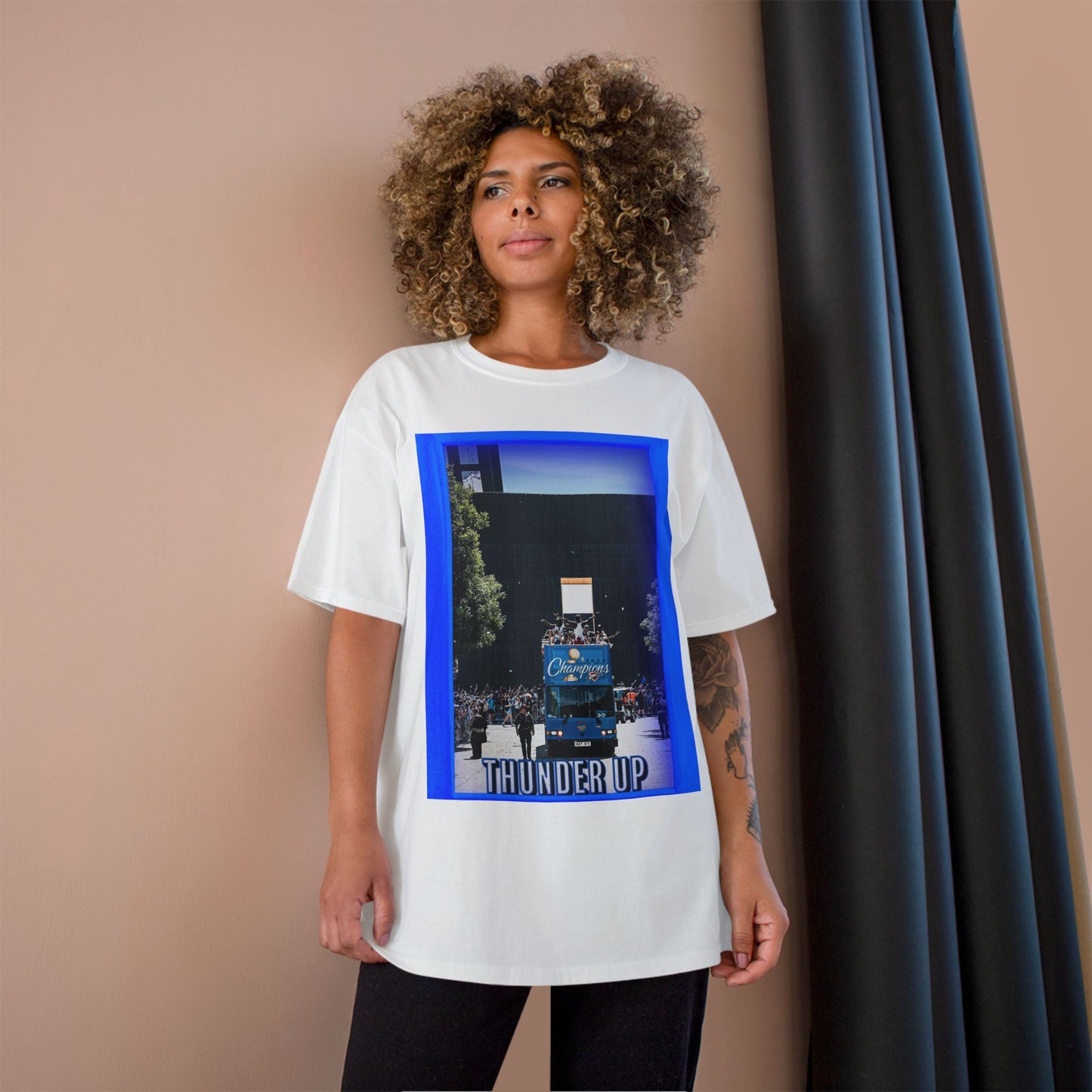 Thunder Up Champion T-Shirt | Perfect for Game Day, Sports Fan Apparel, Basketball Enthusiast Gift, Casual Outfit, Cheer Gear