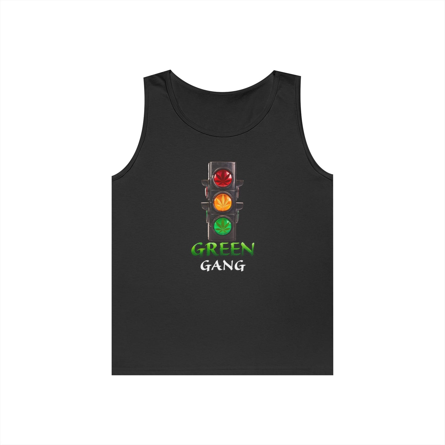 Creative Green Light Unisex Tank Top - Casual Summer Wear, Gift for Music Lovers, Festival Outfit, Trendy Graphic Tee