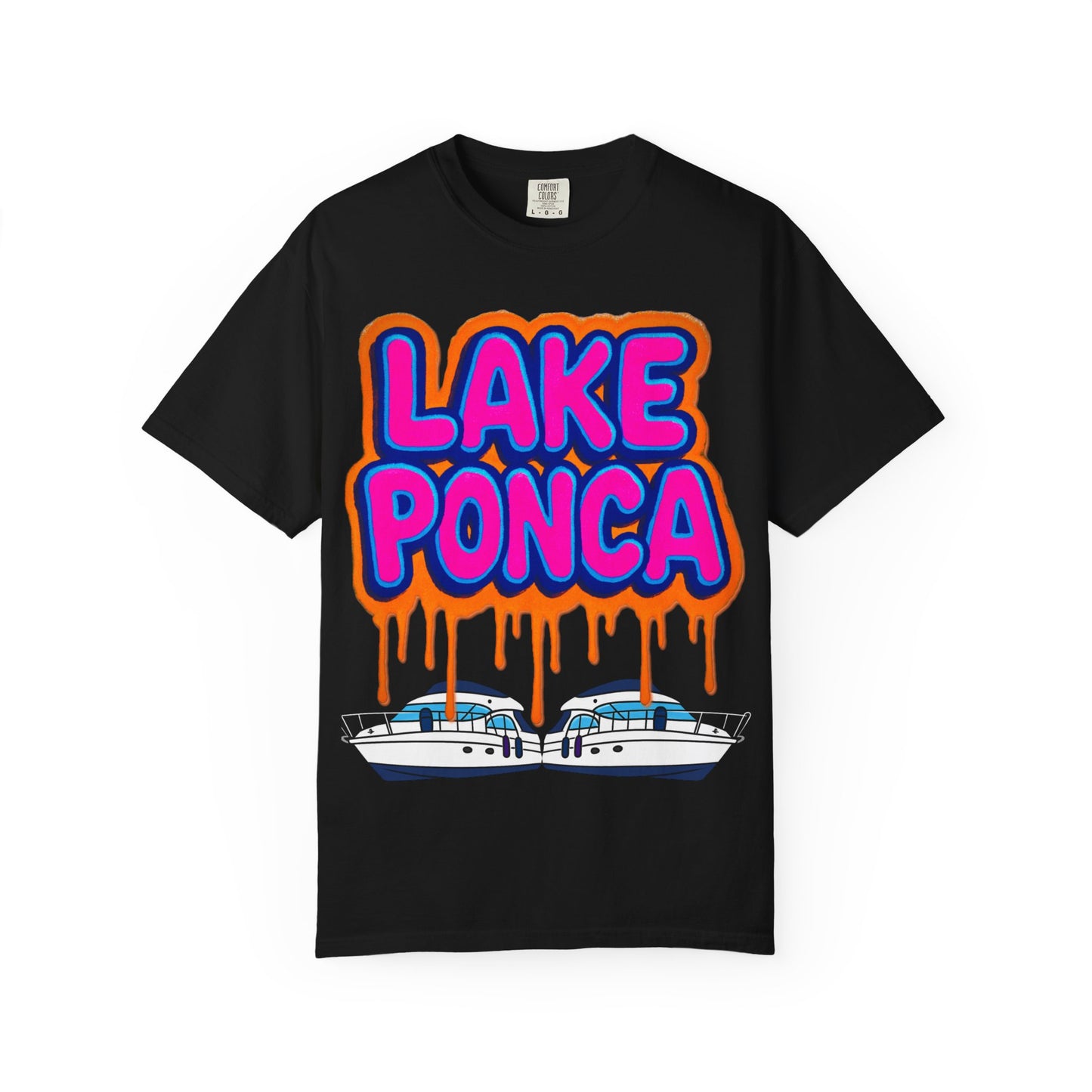 Unisex Garment-Dyed T-shirt: LAKE PONCA VIBES