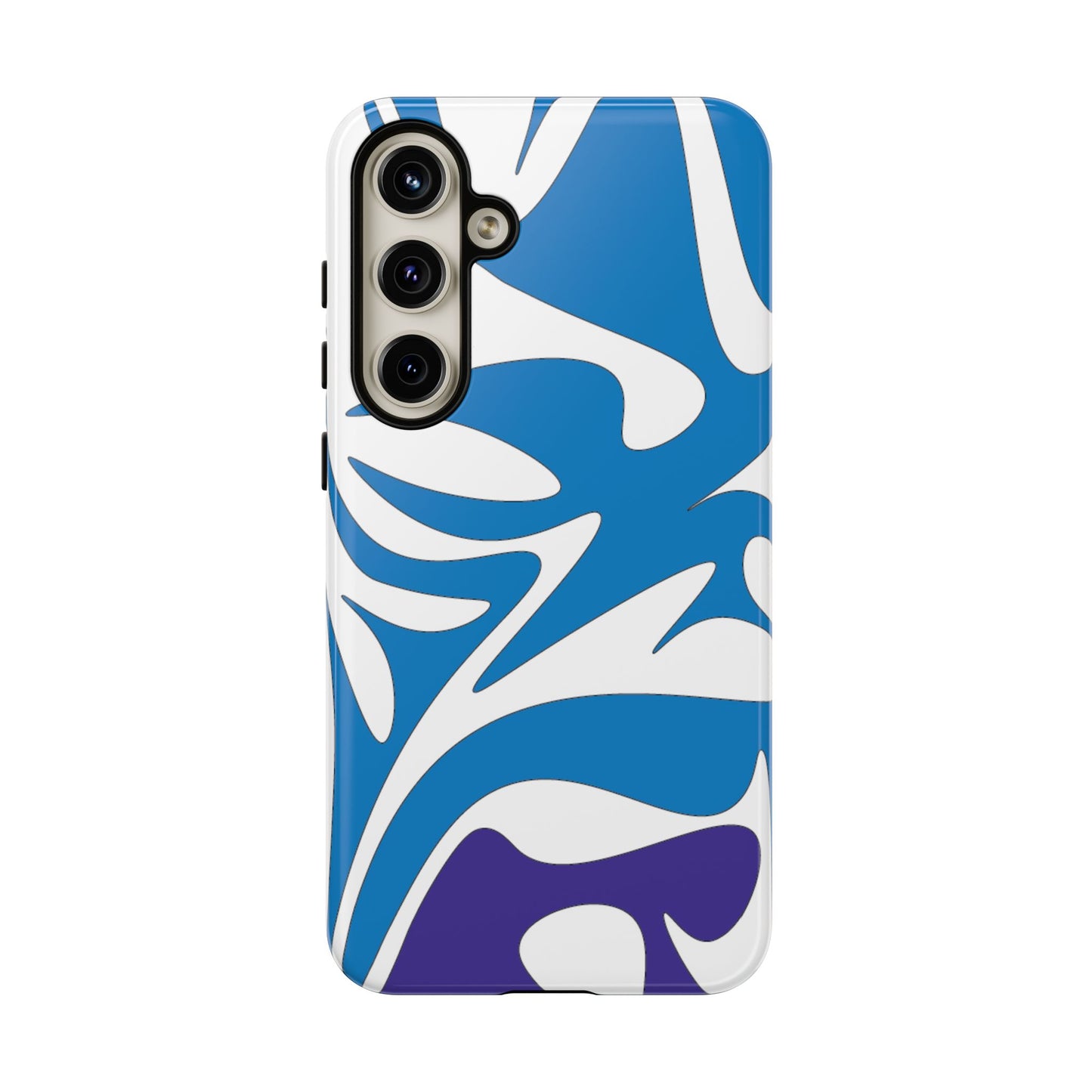 Stylish Tough Phone Case - Blue Abstract Design