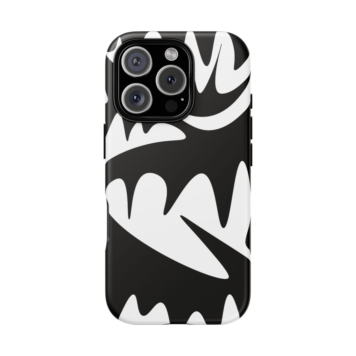 Tough Cases: Bold Black & White Monster Design Phone Case for Trendsetters