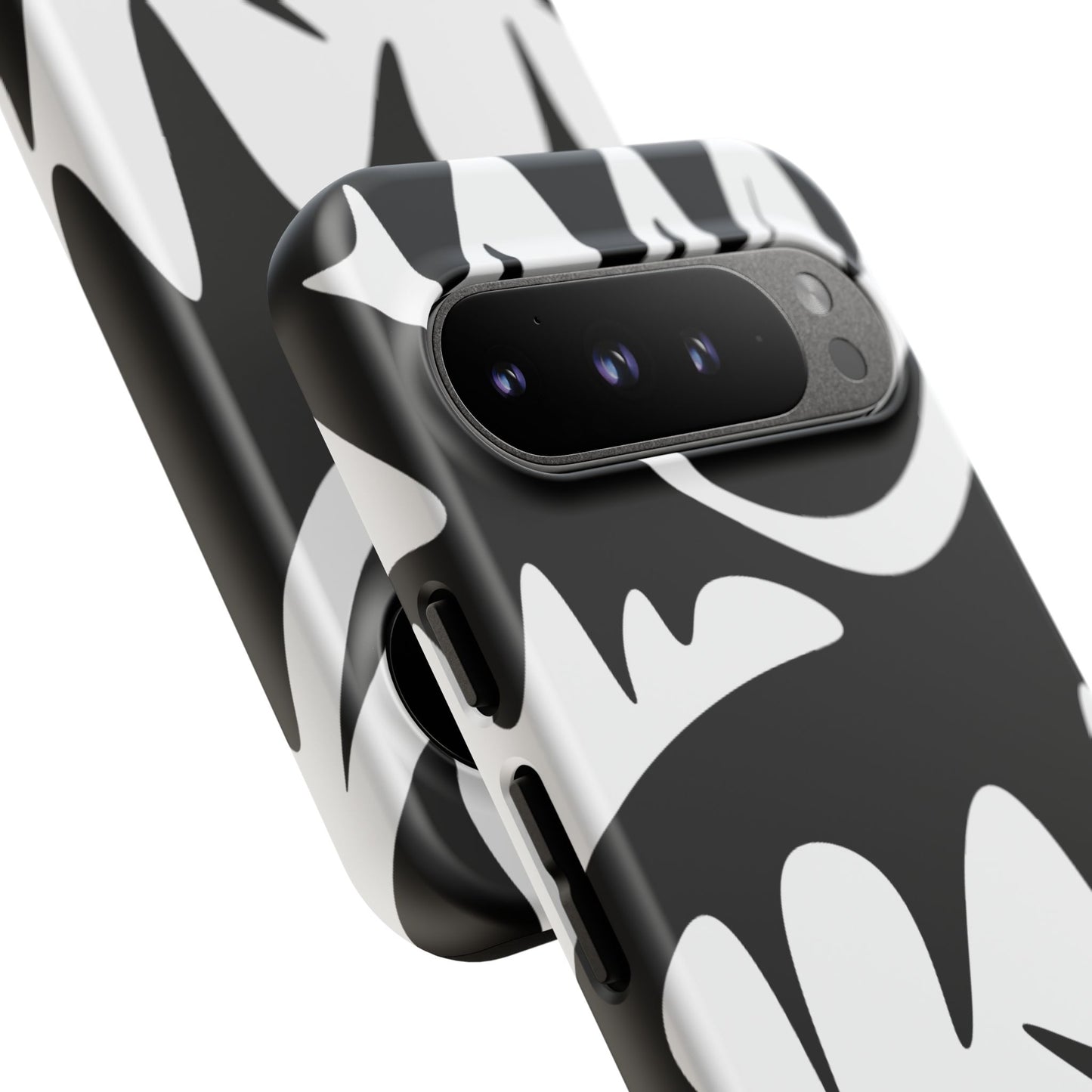 Tough Cases: Bold Black & White Monster Design Phone Case for Trendsetters