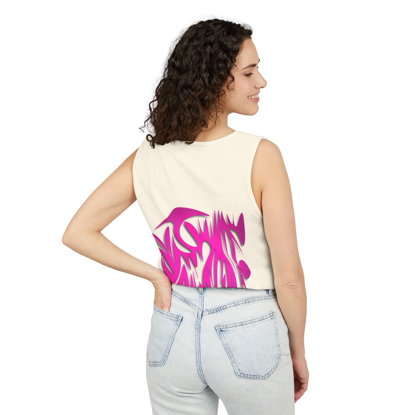 Vibrant Unisex Garment-Dyed Tank Top with Abstract Design