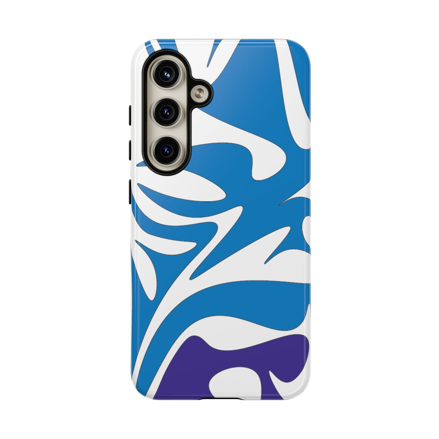 Stylish Tough Phone Case - Blue Abstract Design