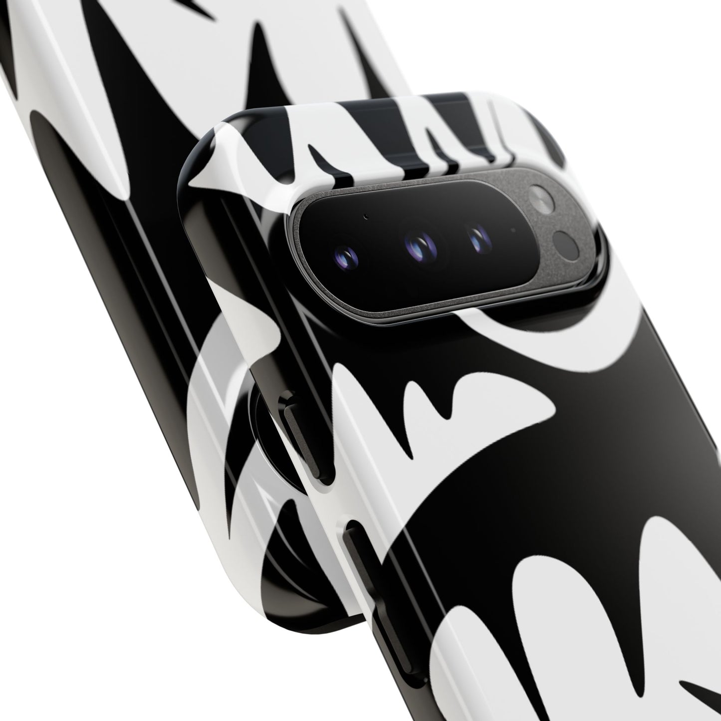 Tough Cases: Bold Black & White Monster Design Phone Case for Trendsetters