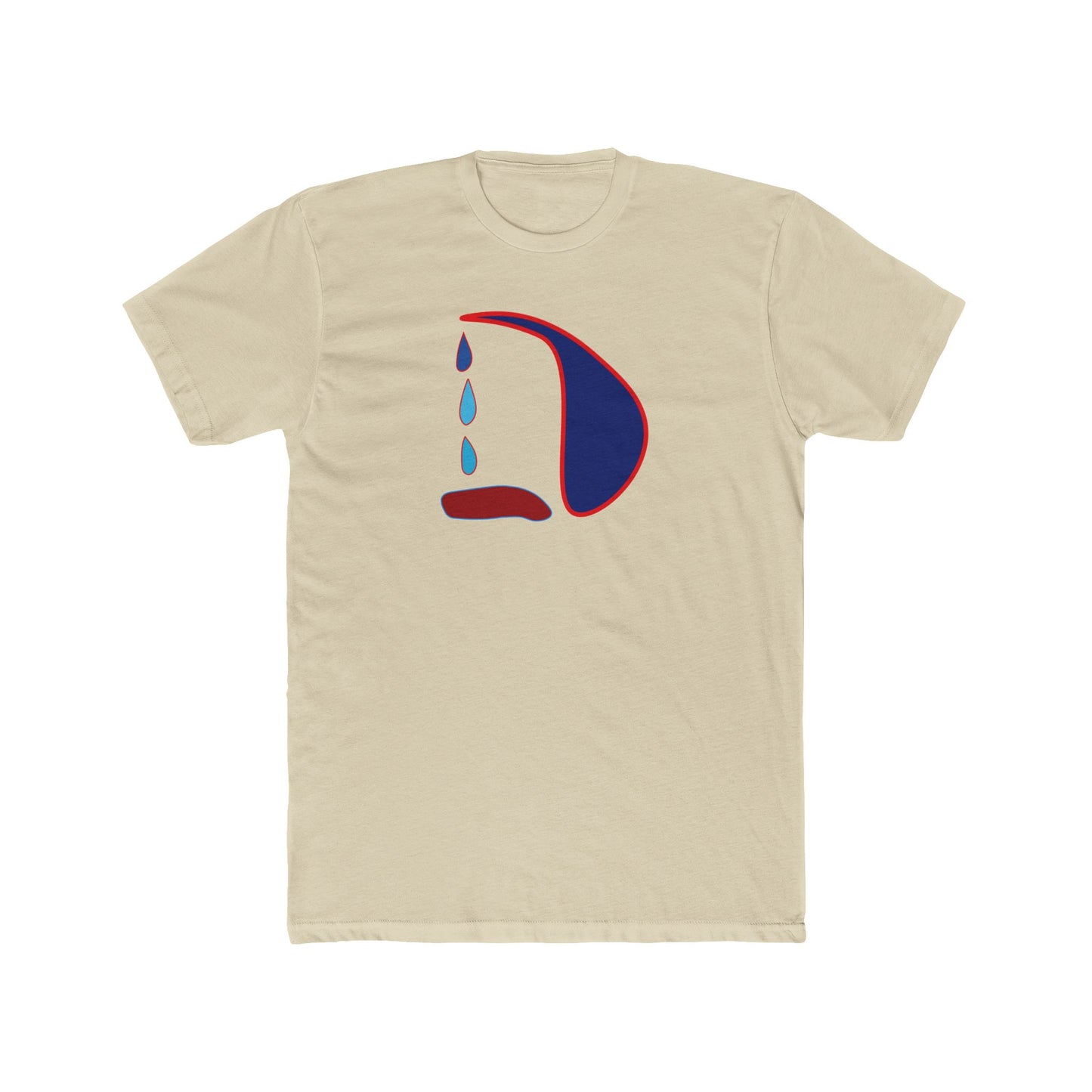 Unisex Cotton Crew Tee - Playful Dripping Design - Casual Comfort T-Shirt
