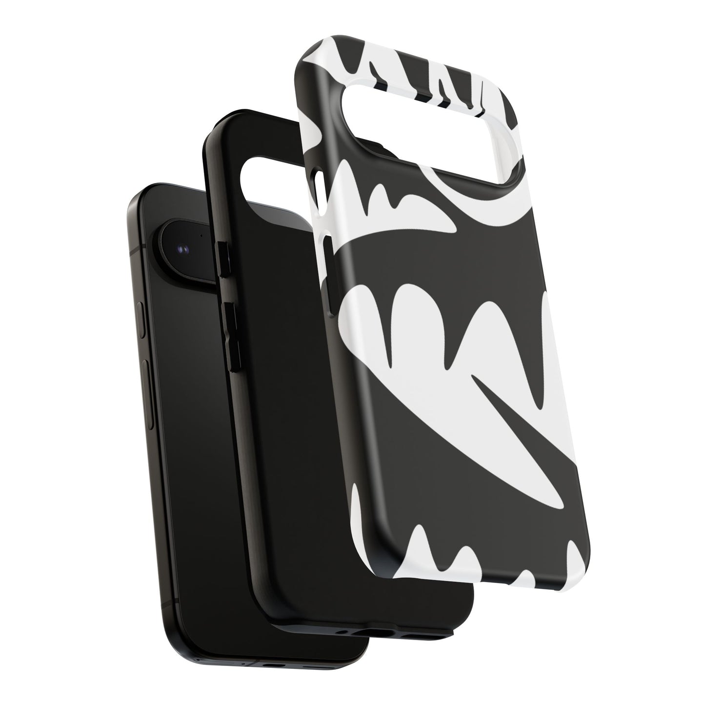 Tough Cases: Bold Black & White Monster Design Phone Case for Trendsetters