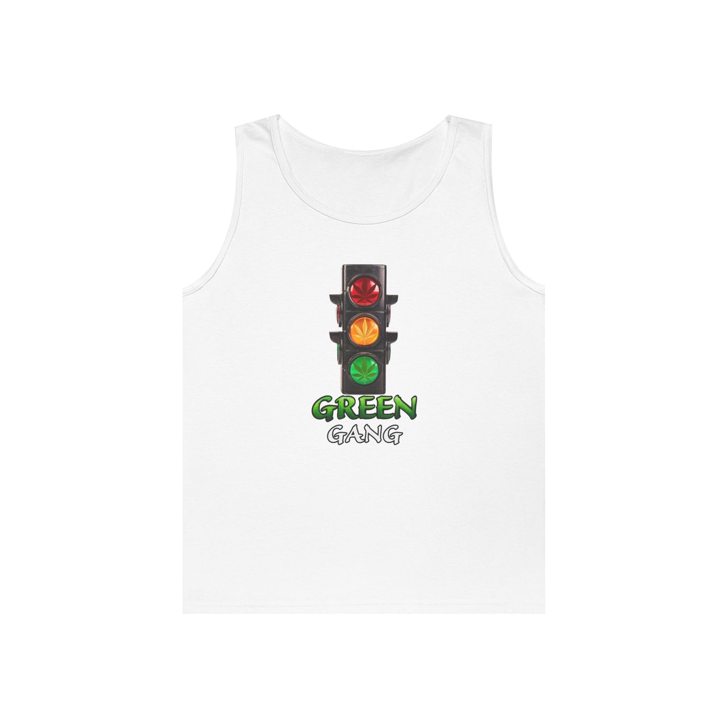 Creative Green Light Unisex Tank Top - Casual Summer Wear, Gift for Music Lovers, Festival Outfit, Trendy Graphic Tee