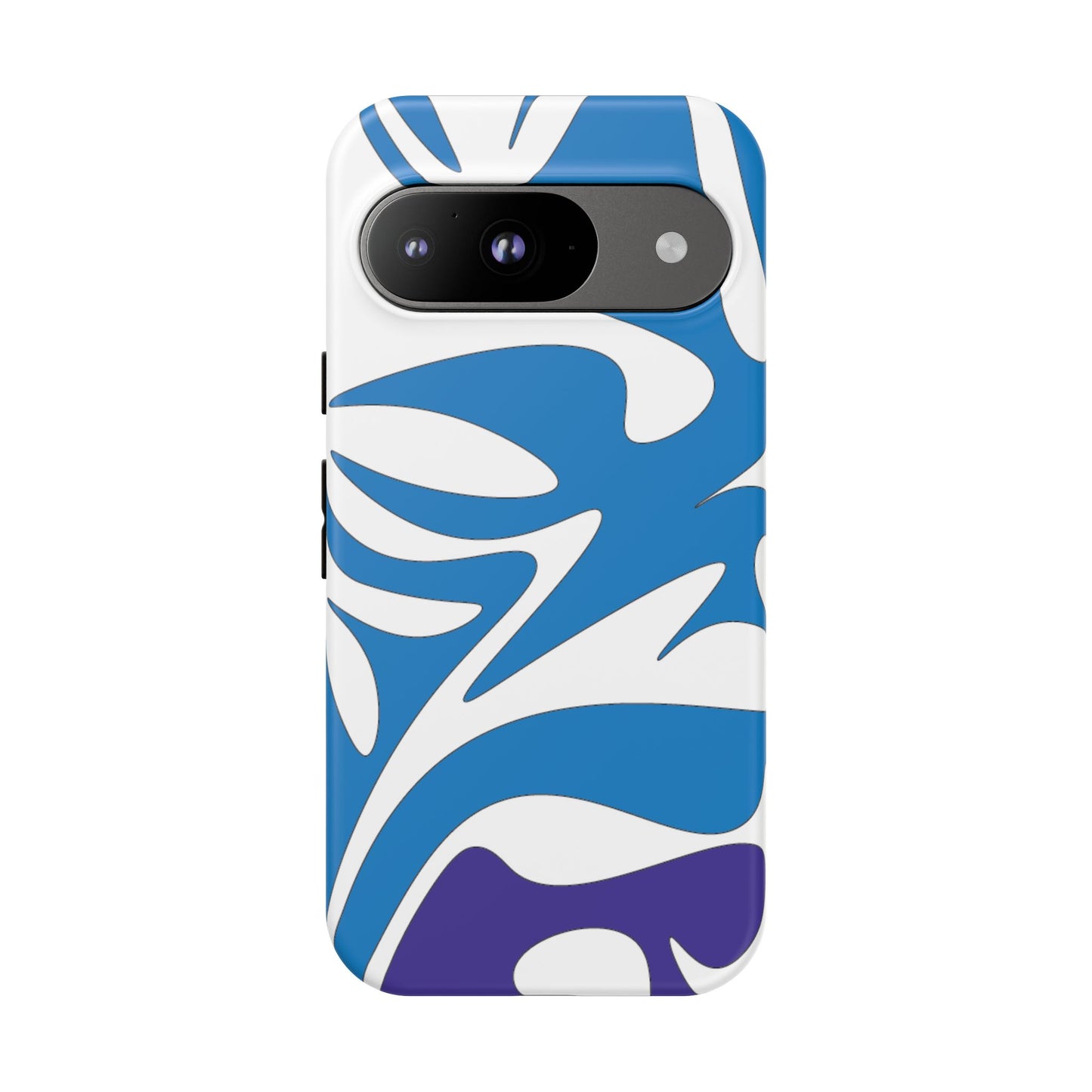 Stylish Tough Phone Case - Blue Abstract Design