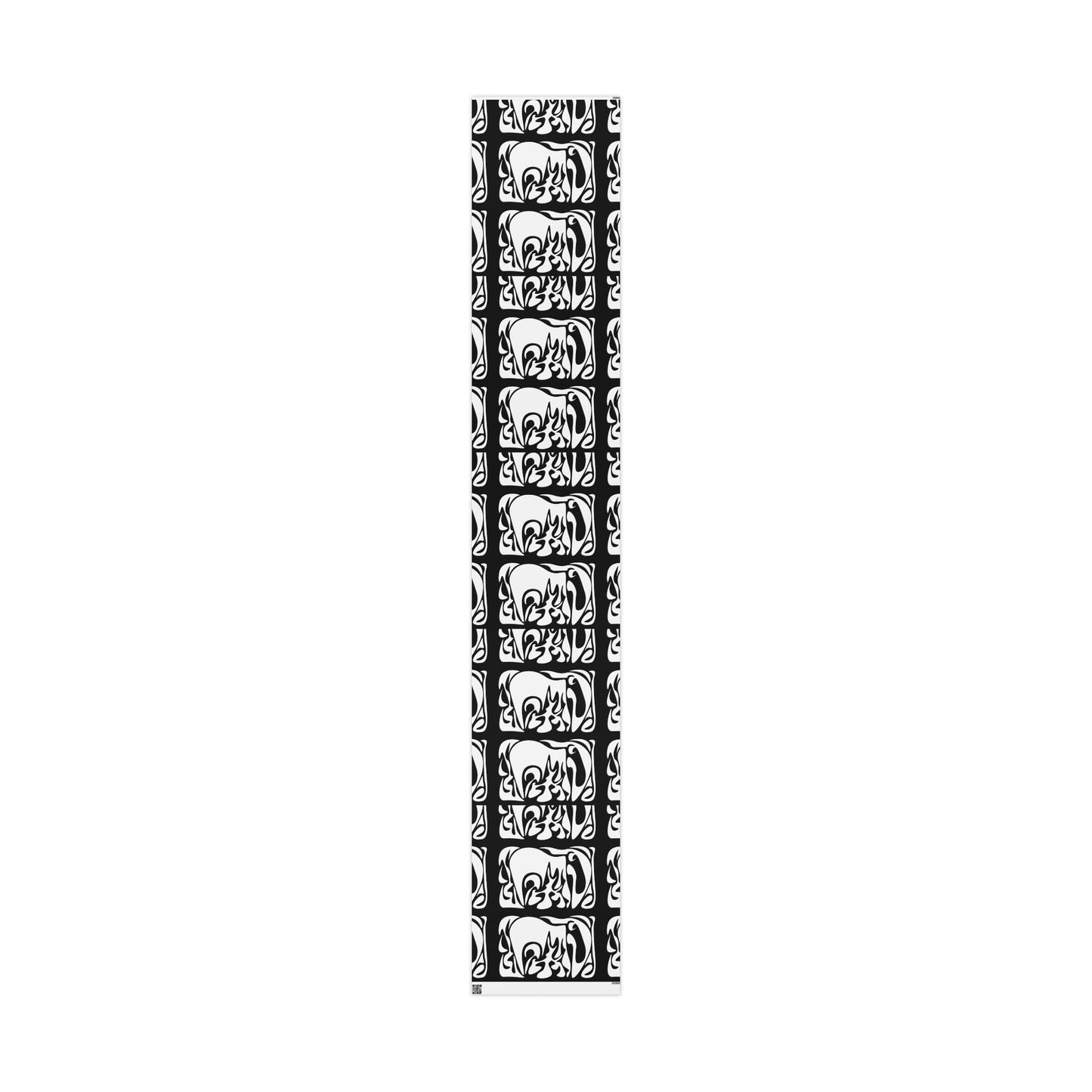 Modern Abstract Wrapping Paper Roll - Unique Black & White Design for Gifts and Celebrations