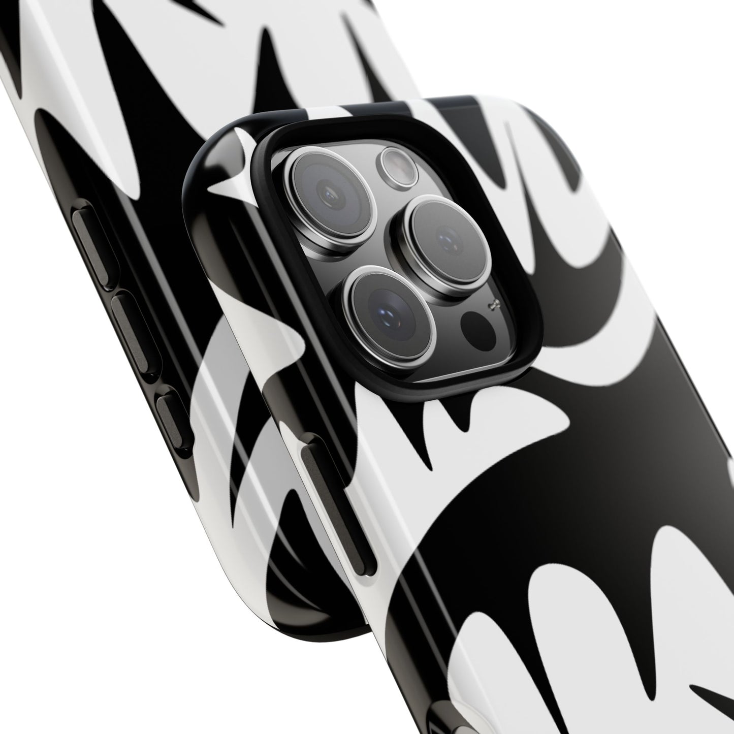 Tough Cases: Bold Black & White Monster Design Phone Case for Trendsetters