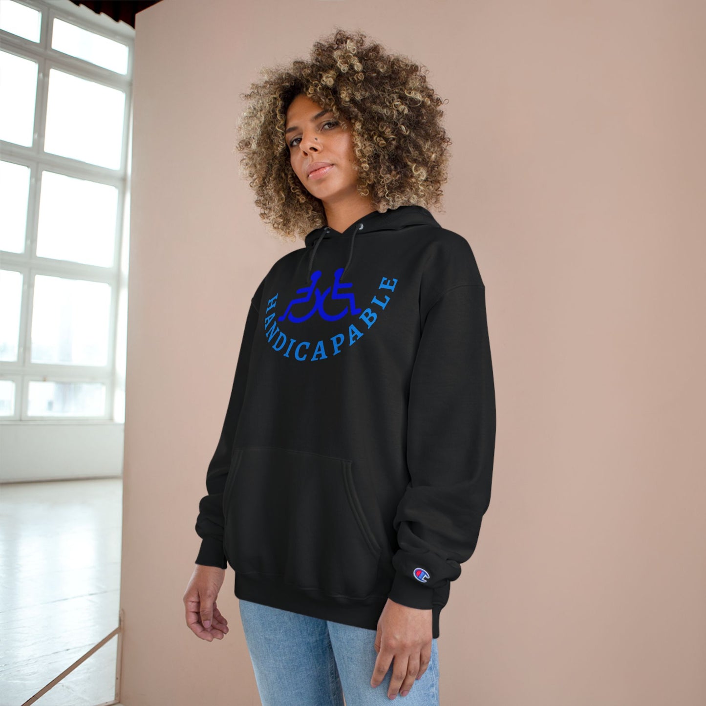 Champion Hoodie - Empowering Deaf Fitness Wear | Perfect for Support, Awareness Events, and Gifts