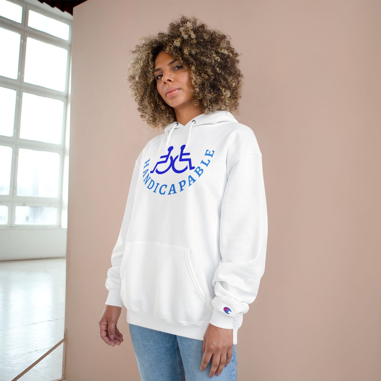 Champion Hoodie - Empowering Deaf Fitness Wear | Perfect for Support, Awareness Events, and Gifts