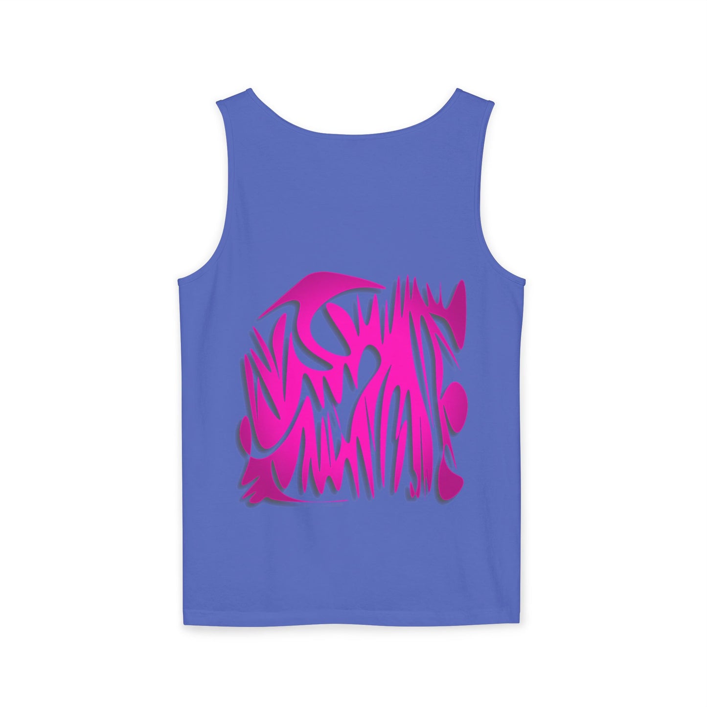 Vibrant Unisex Garment-Dyed Tank Top with Abstract Design