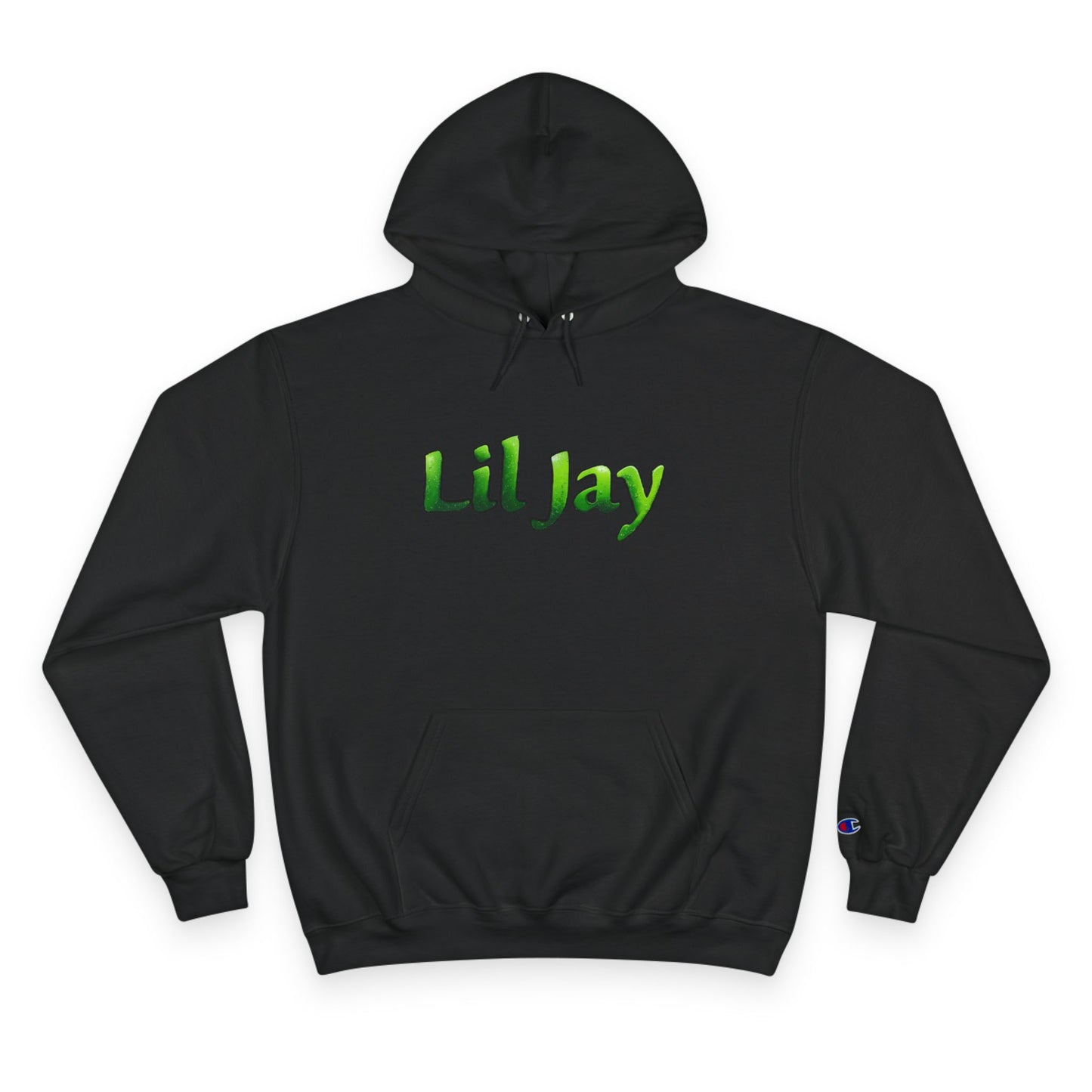 Lil Jay Champion Hoodie - Green Gang Streetwear, Urban Fashion, Gift for Music Lovers, Personalized Hoodie, Artistic Sweatshirt
