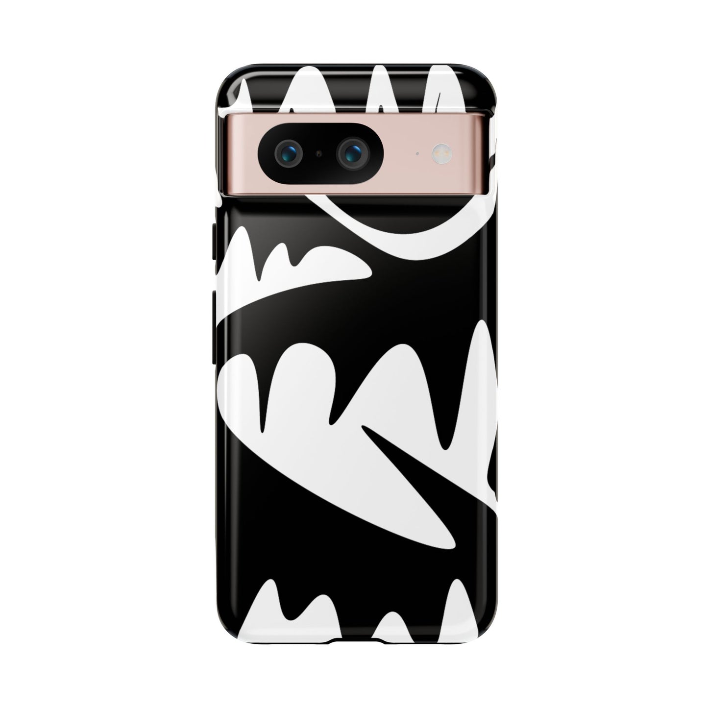 Tough Cases: Bold Black & White Monster Design Phone Case for Trendsetters