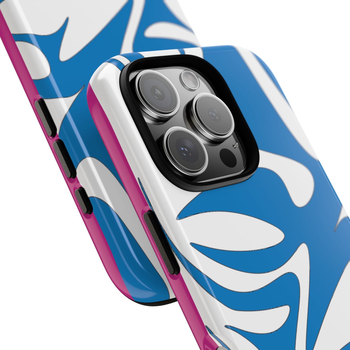 Stylish Tough Phone Case - Blue Abstract Design