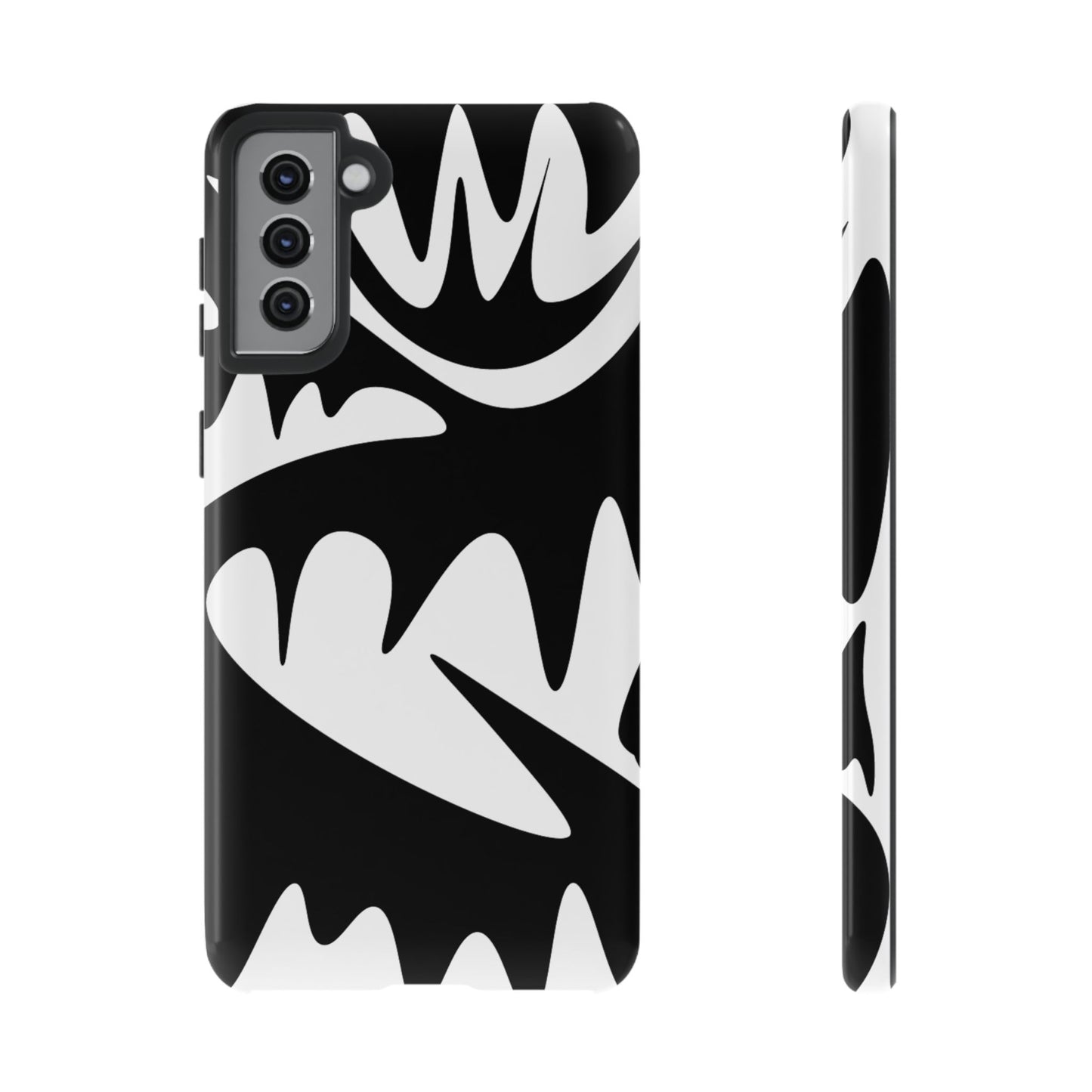 Tough Cases: Bold Black & White Monster Design Phone Case for Trendsetters