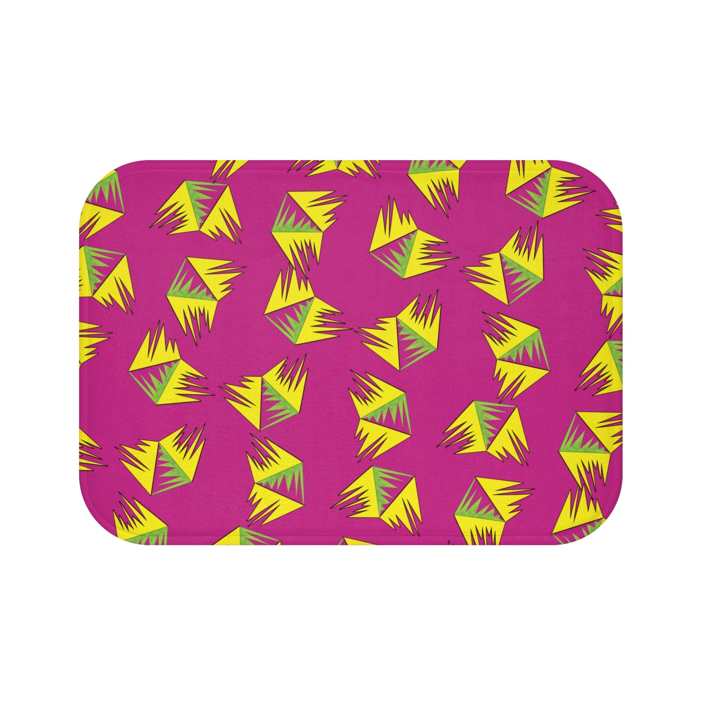 Vibrant Geometric Bath Mat - Colorful Comfort for Your Bathroom