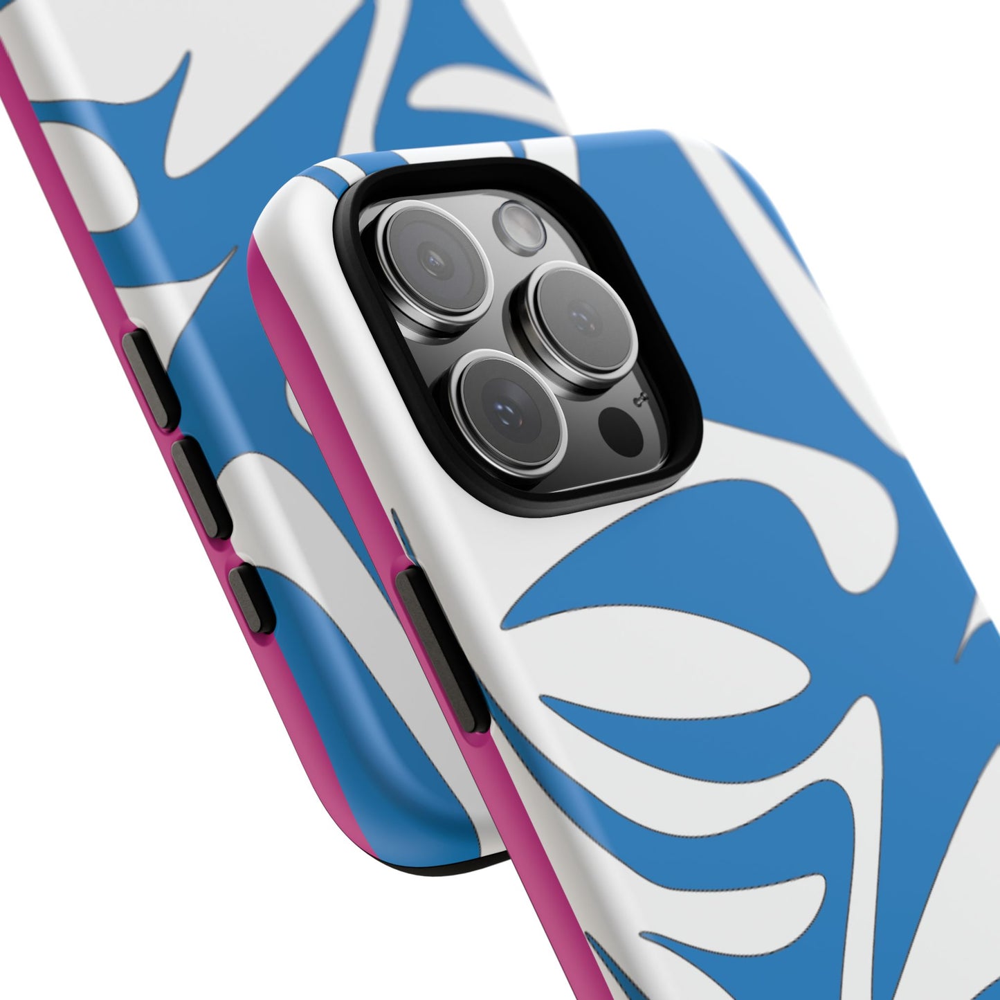 Stylish Tough Phone Case - Blue Abstract Design
